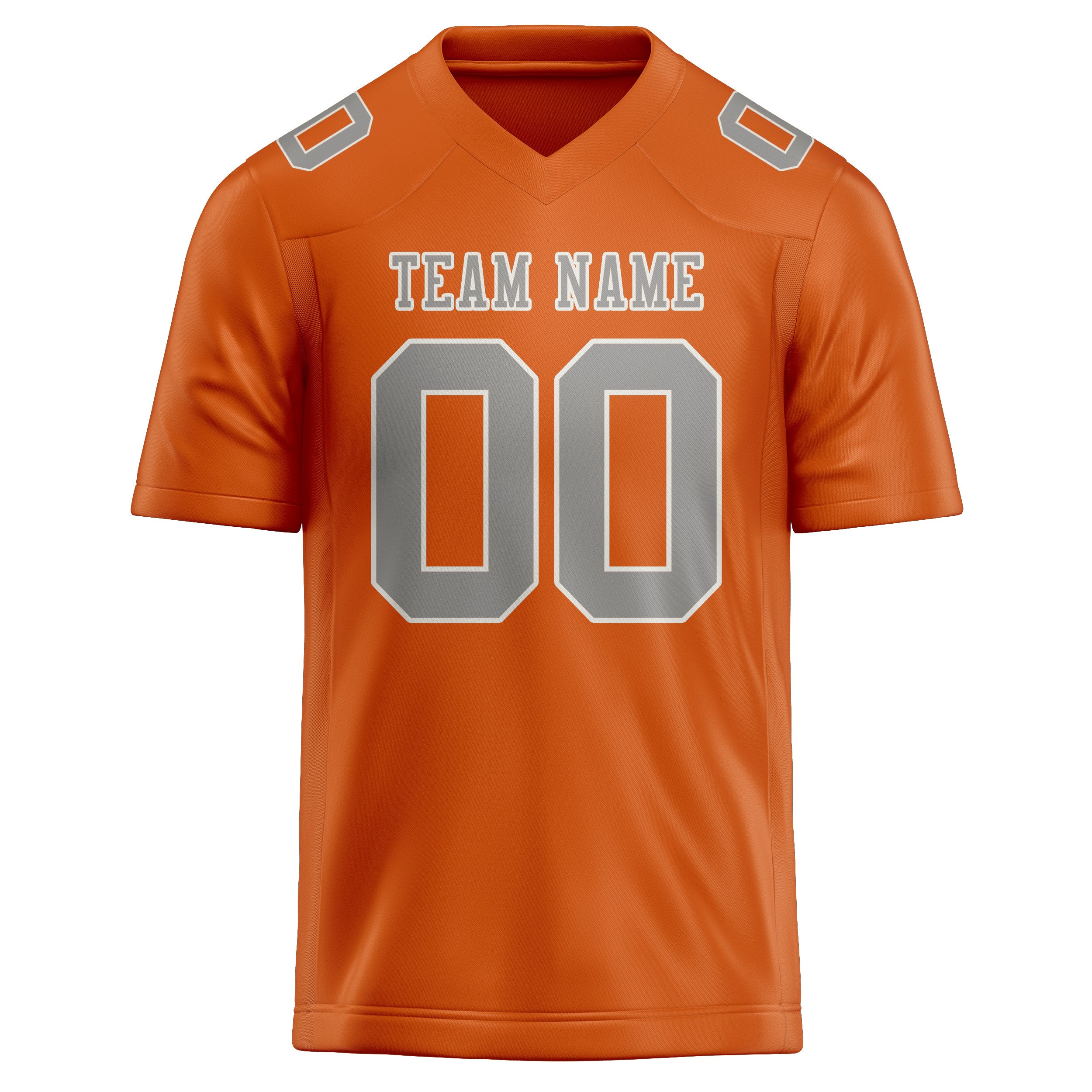 Custom Orange Gray Football Jersey