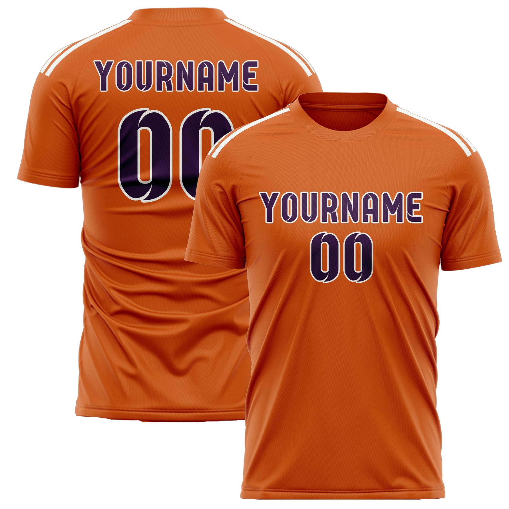 Custom Orange Purple Soccer Jersey