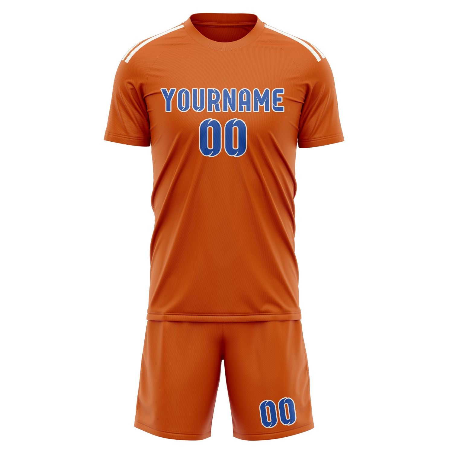 Custom Orange Sky Blue Soccer Set