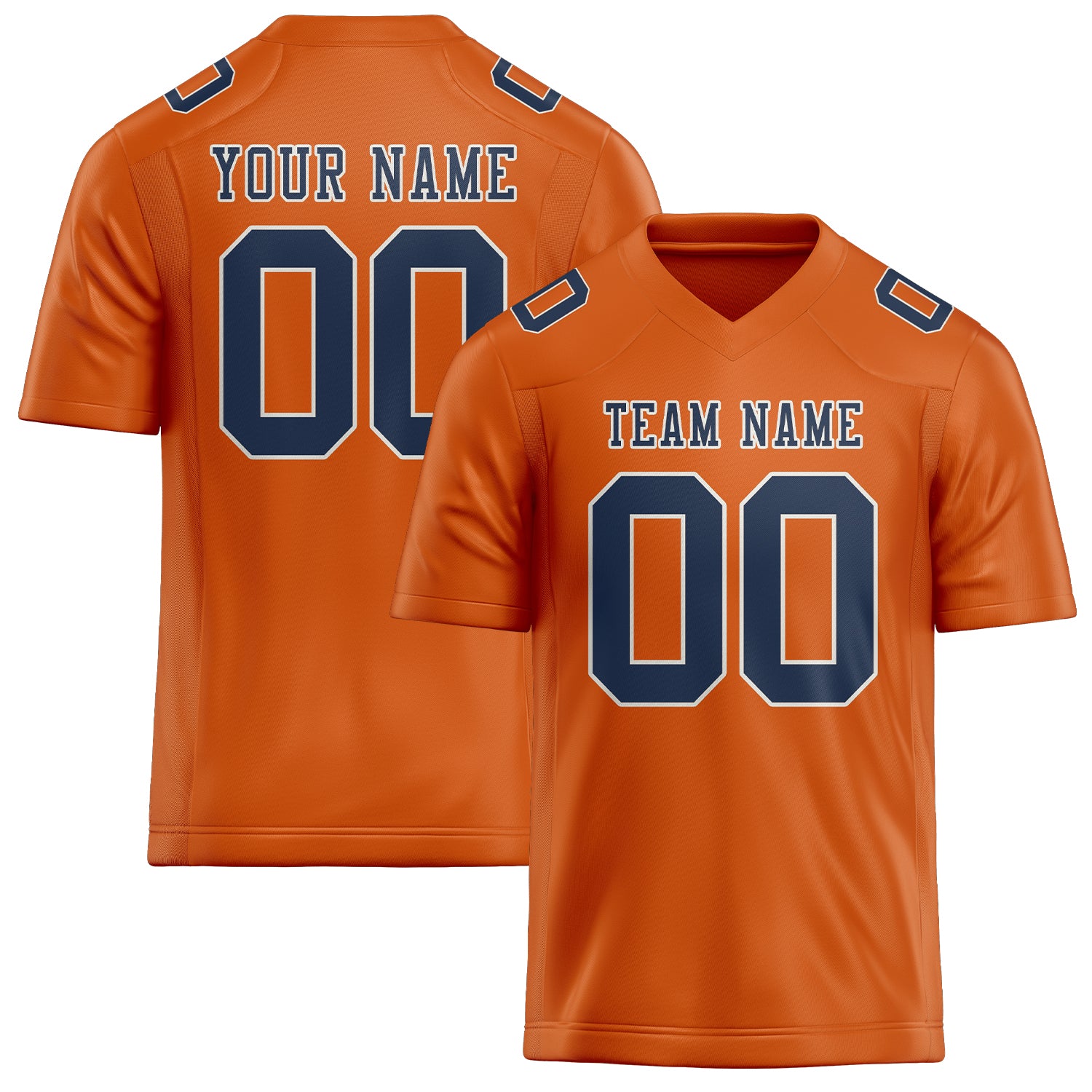 Custom Orange Blue Football Jersey