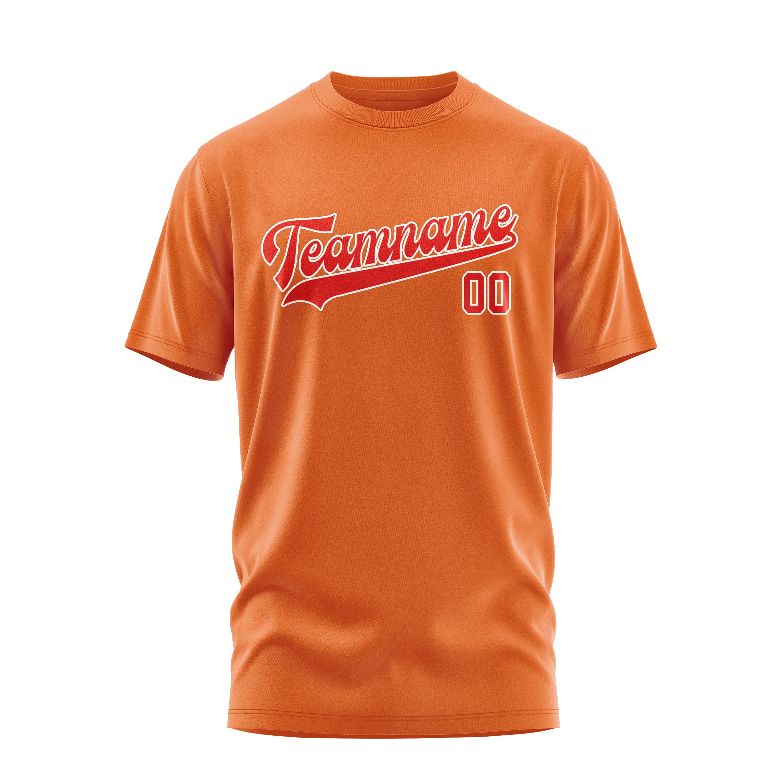 Custom Orange Orange Red T-Shirt