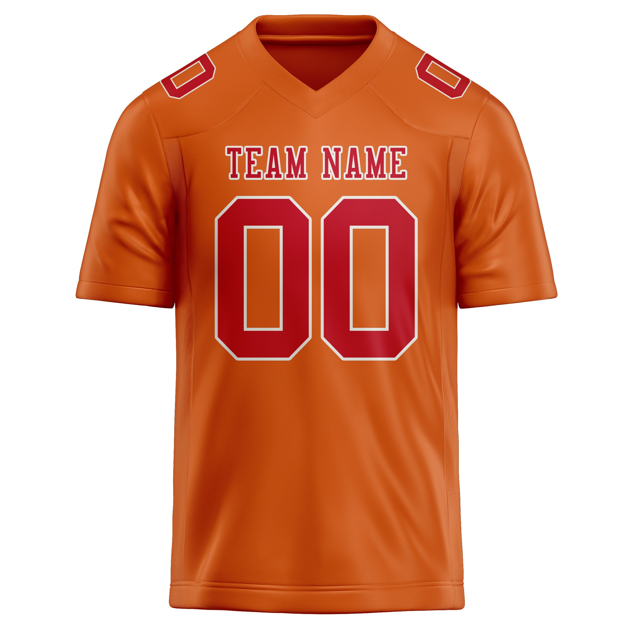Custom Orange Red Football Jersey