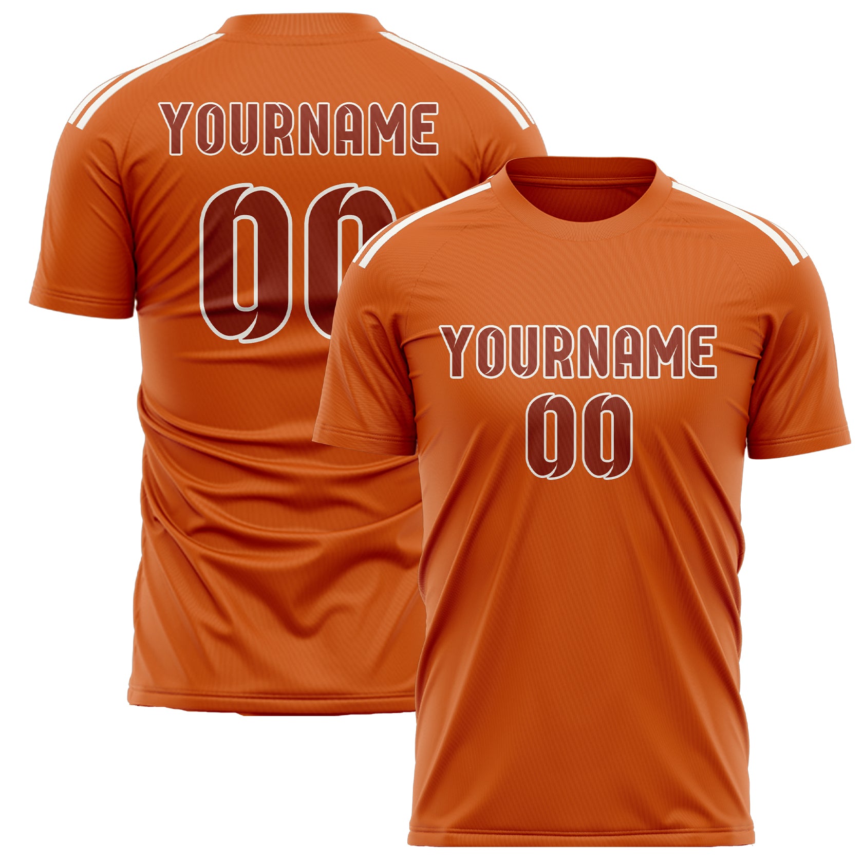 Custom Orange Coral Red Soccer Jersey