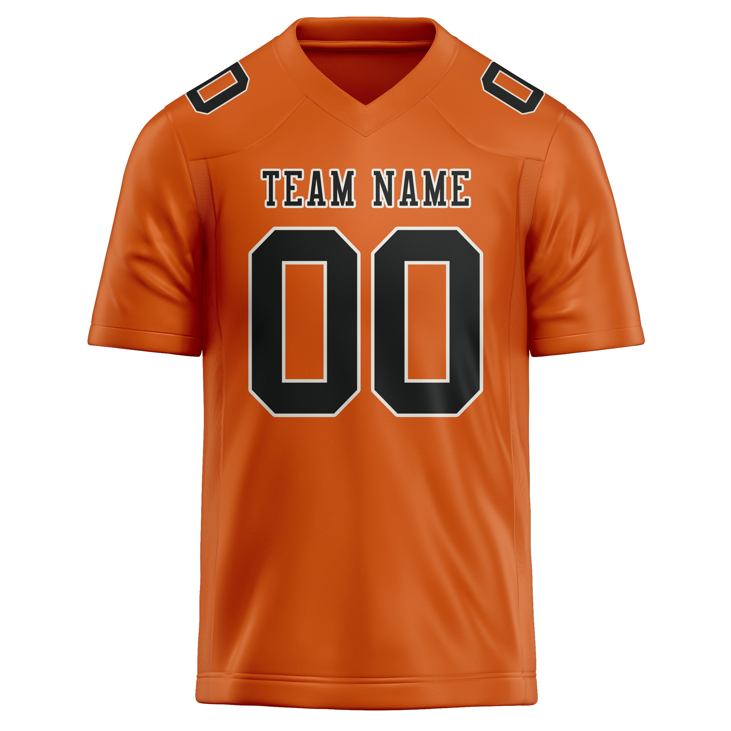 Custom Orange Black Football Jersey