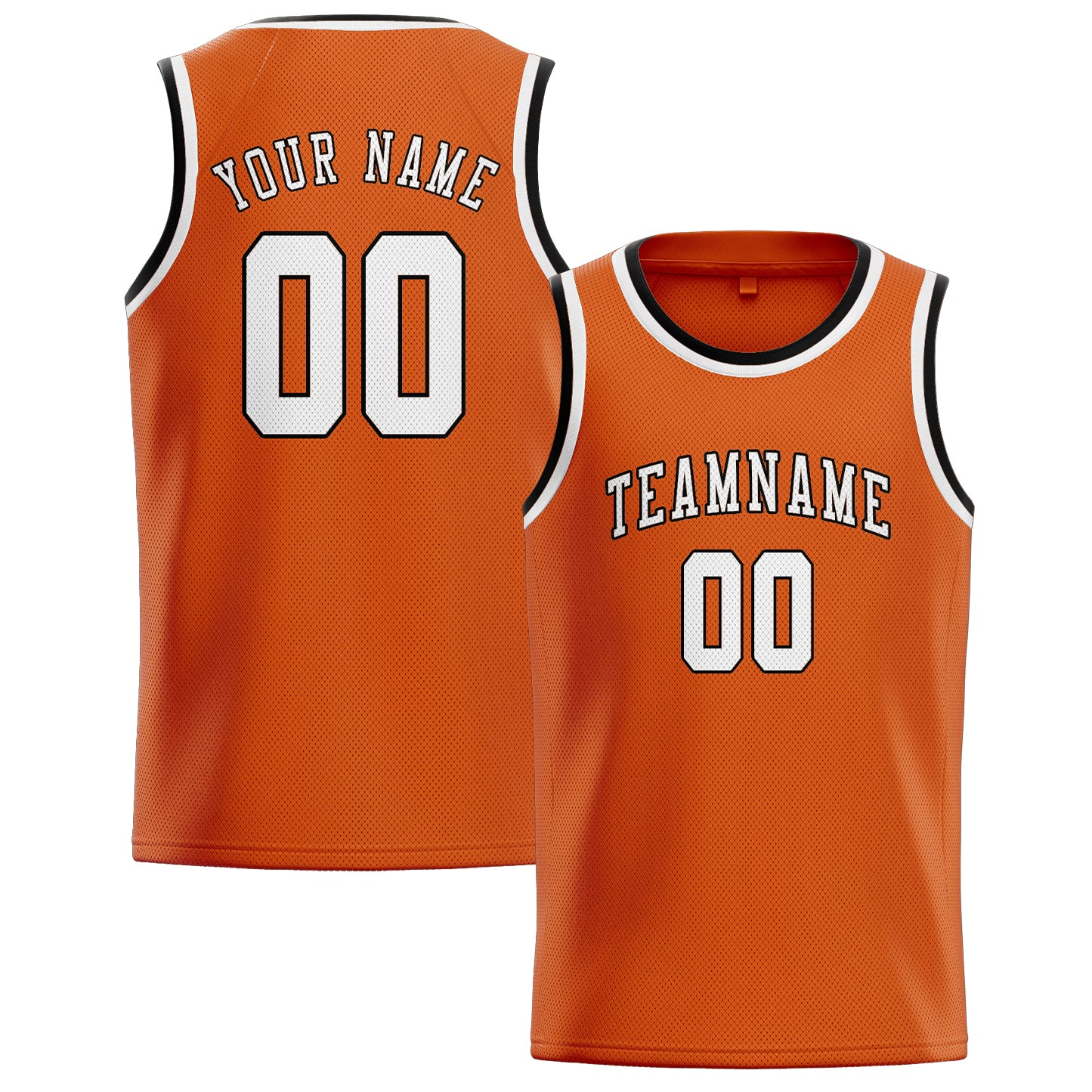 Custom Orange White Basketball Jersey