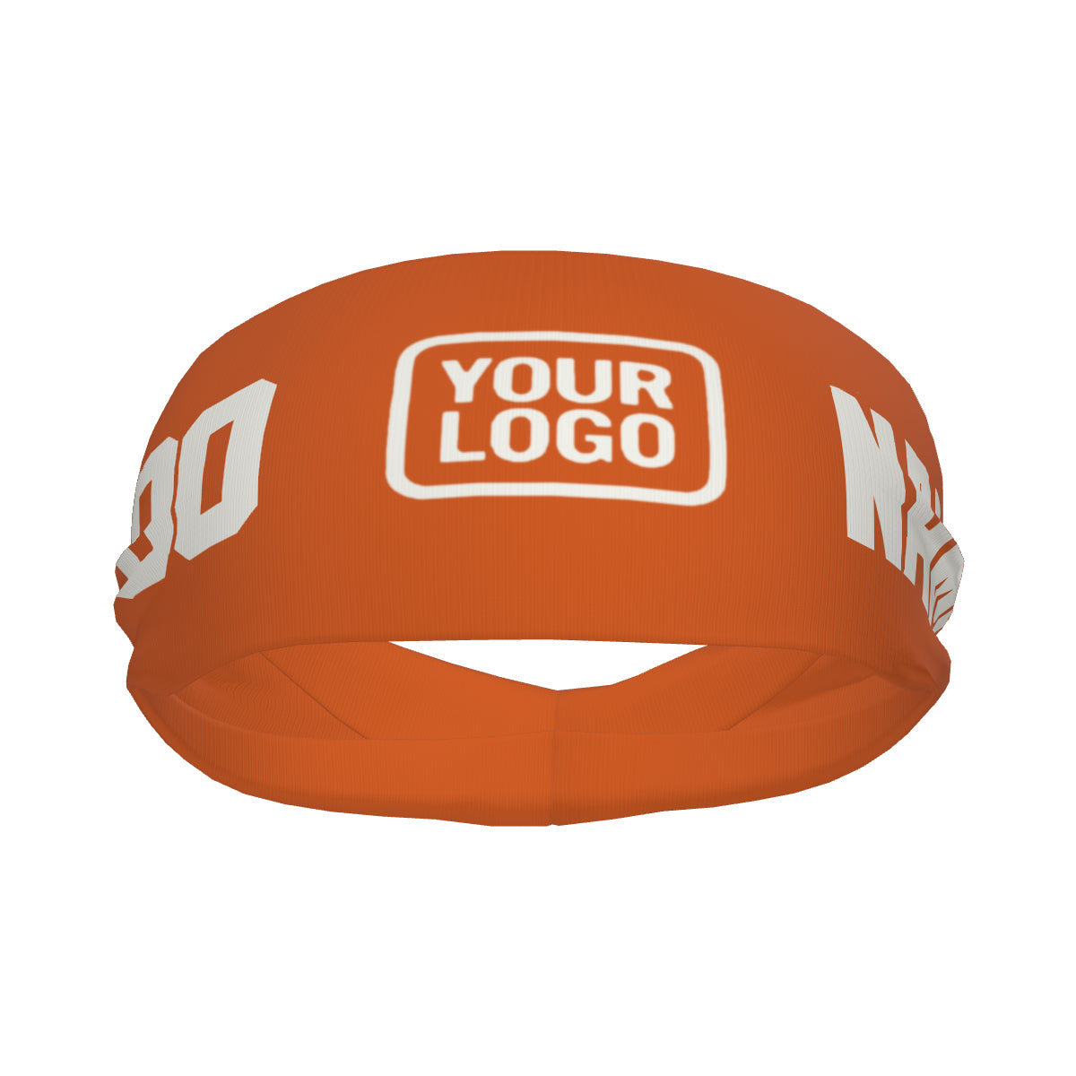 Custom Orange White Sports headband