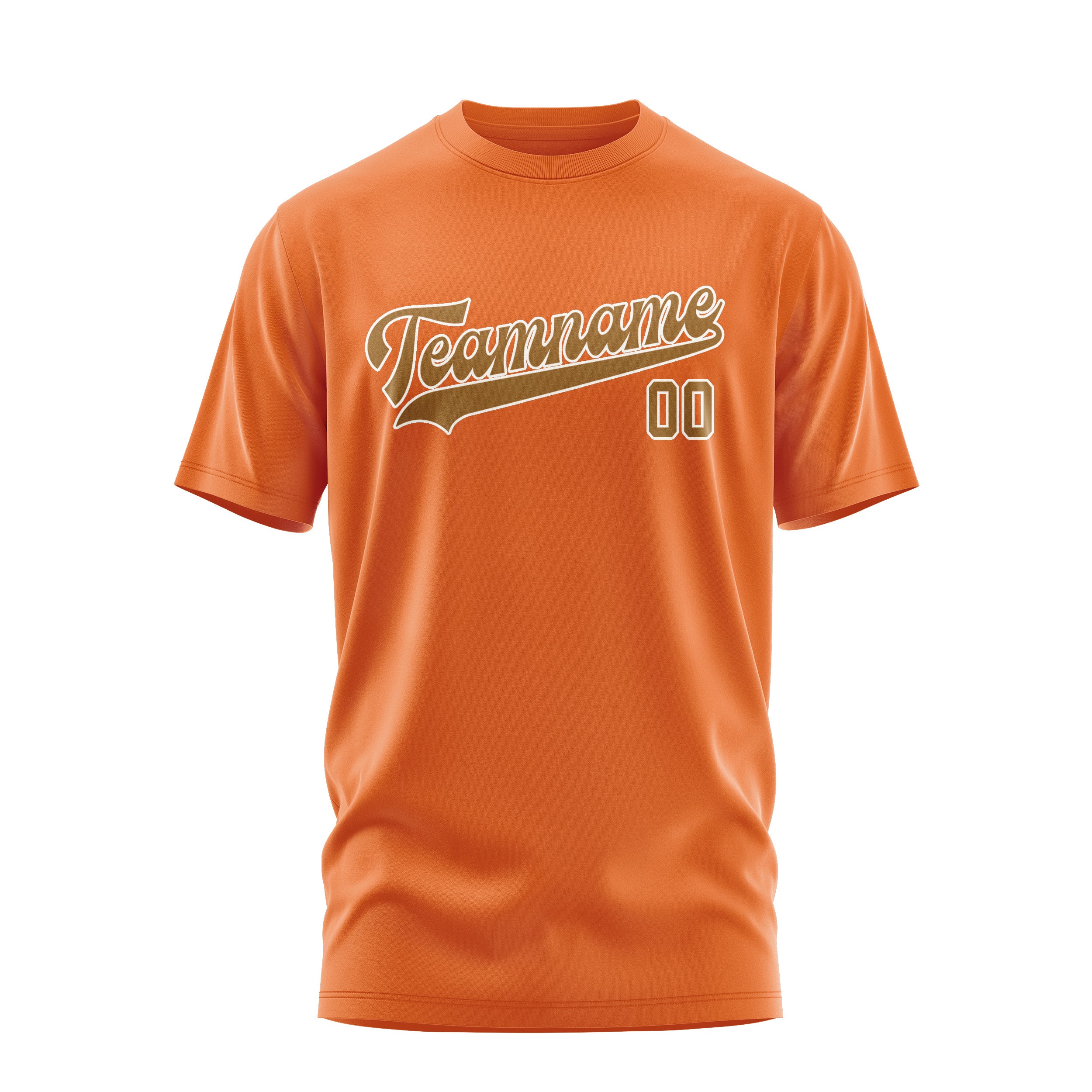 Custom Orange Khaki T-Shirt