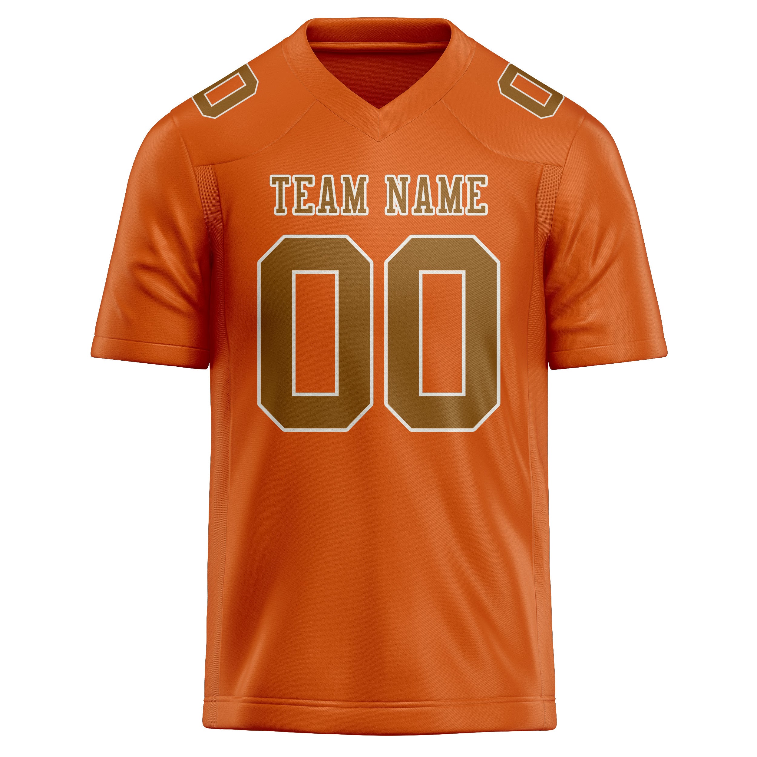 Custom Orange Khaki Football Jersey