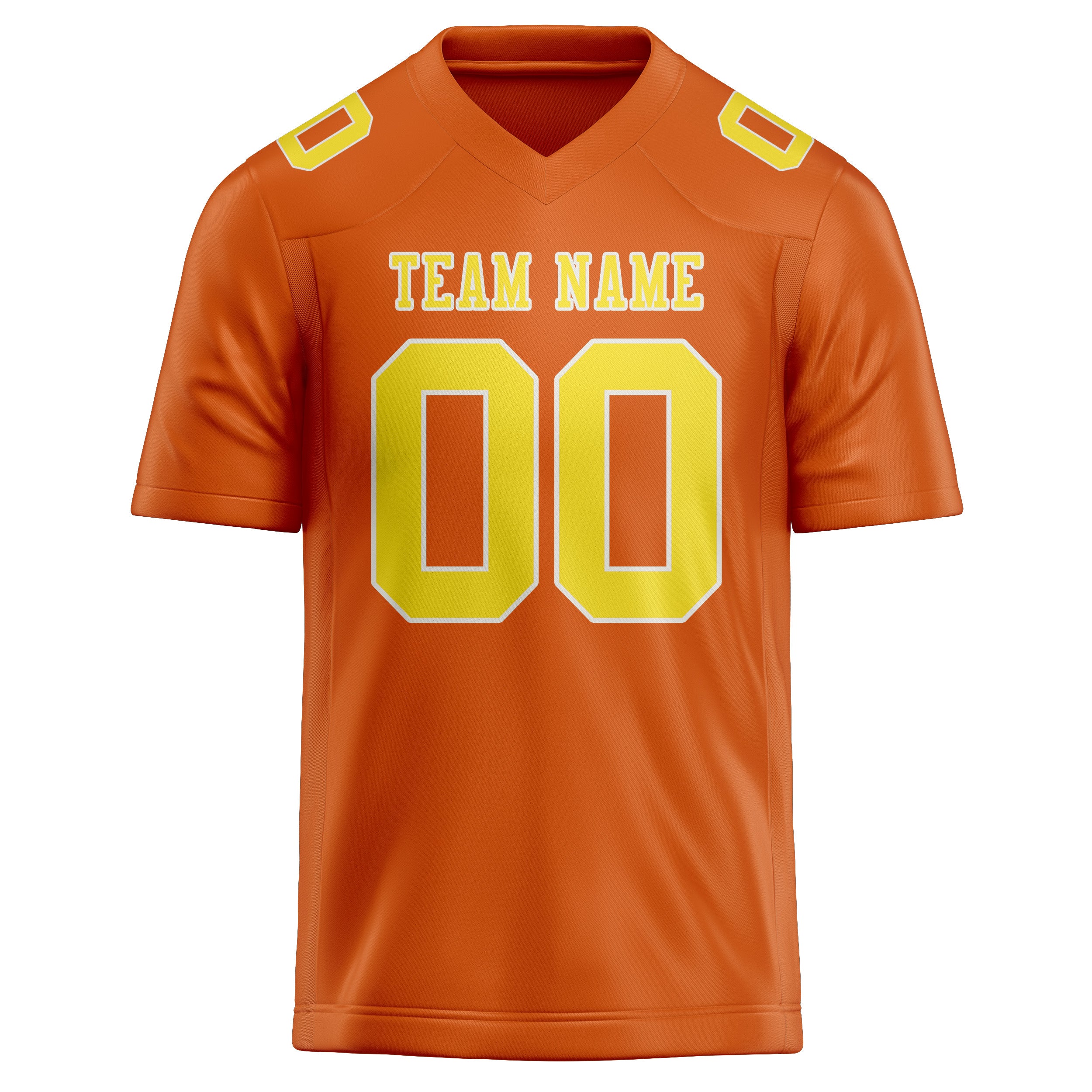 Custom Orange Light Yellow Football Jersey