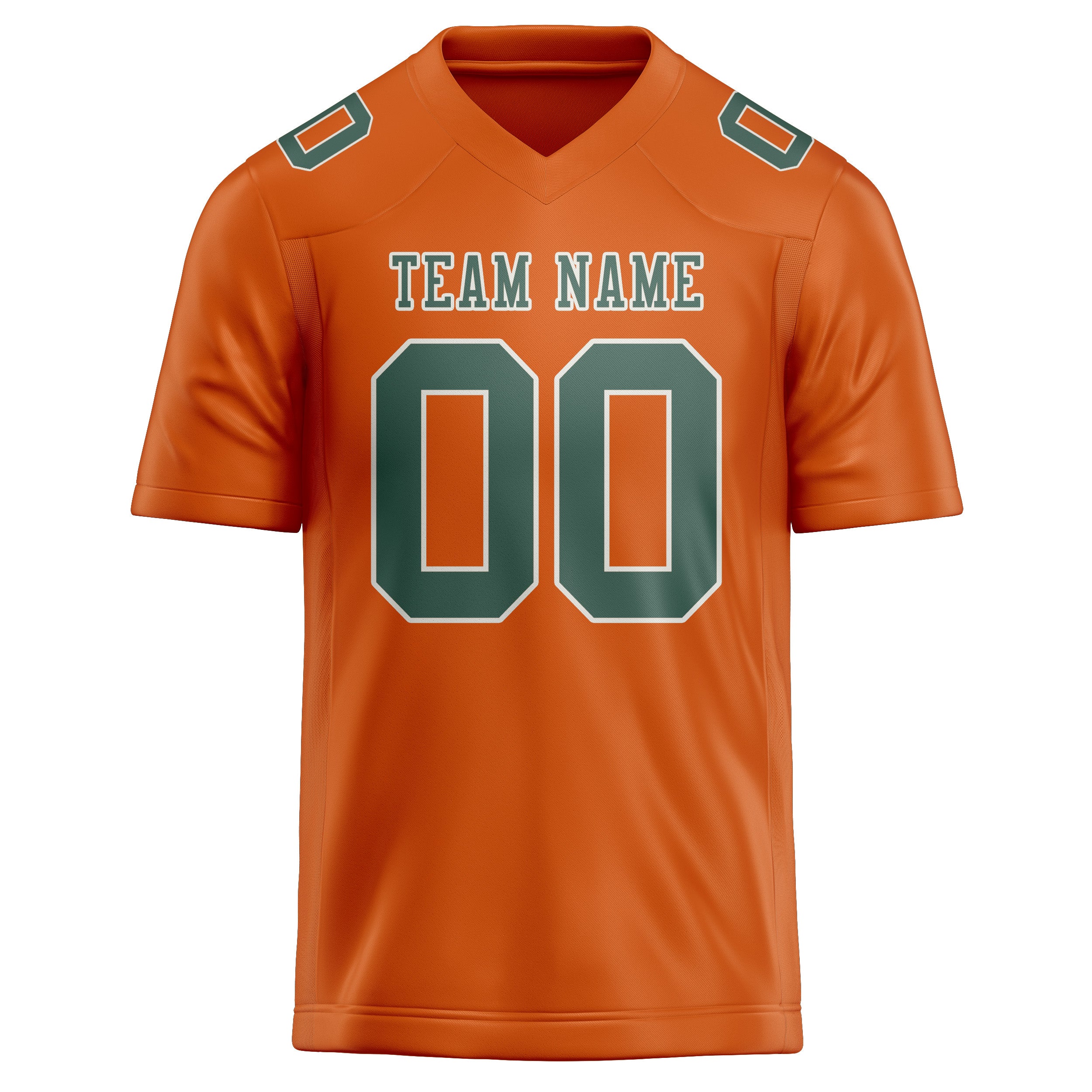 Custom Orange Blue Green Football Jersey
