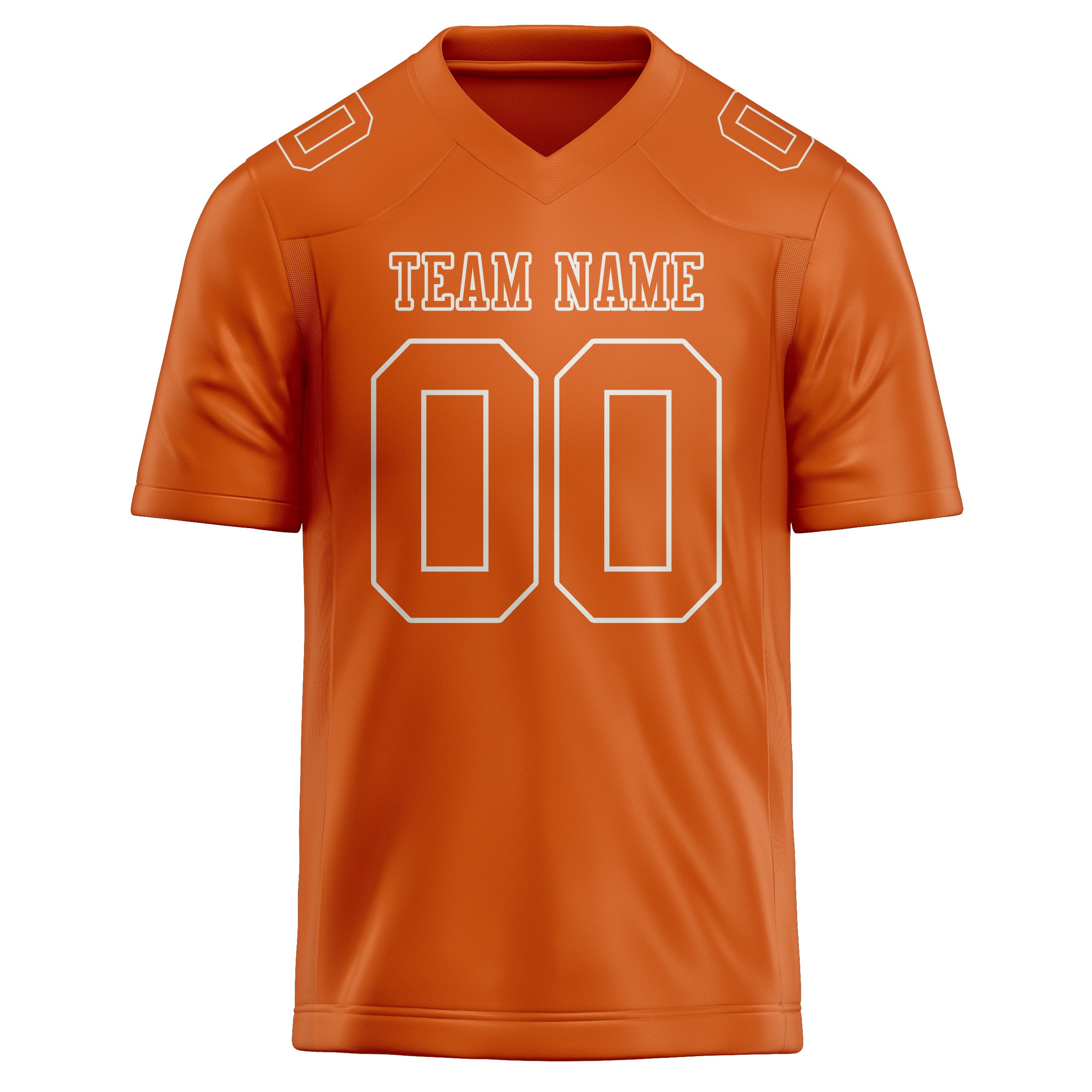 Custom Orange Orange Football Jersey