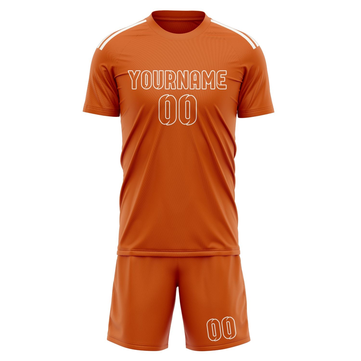 Custom Orange Orange Soccer Set