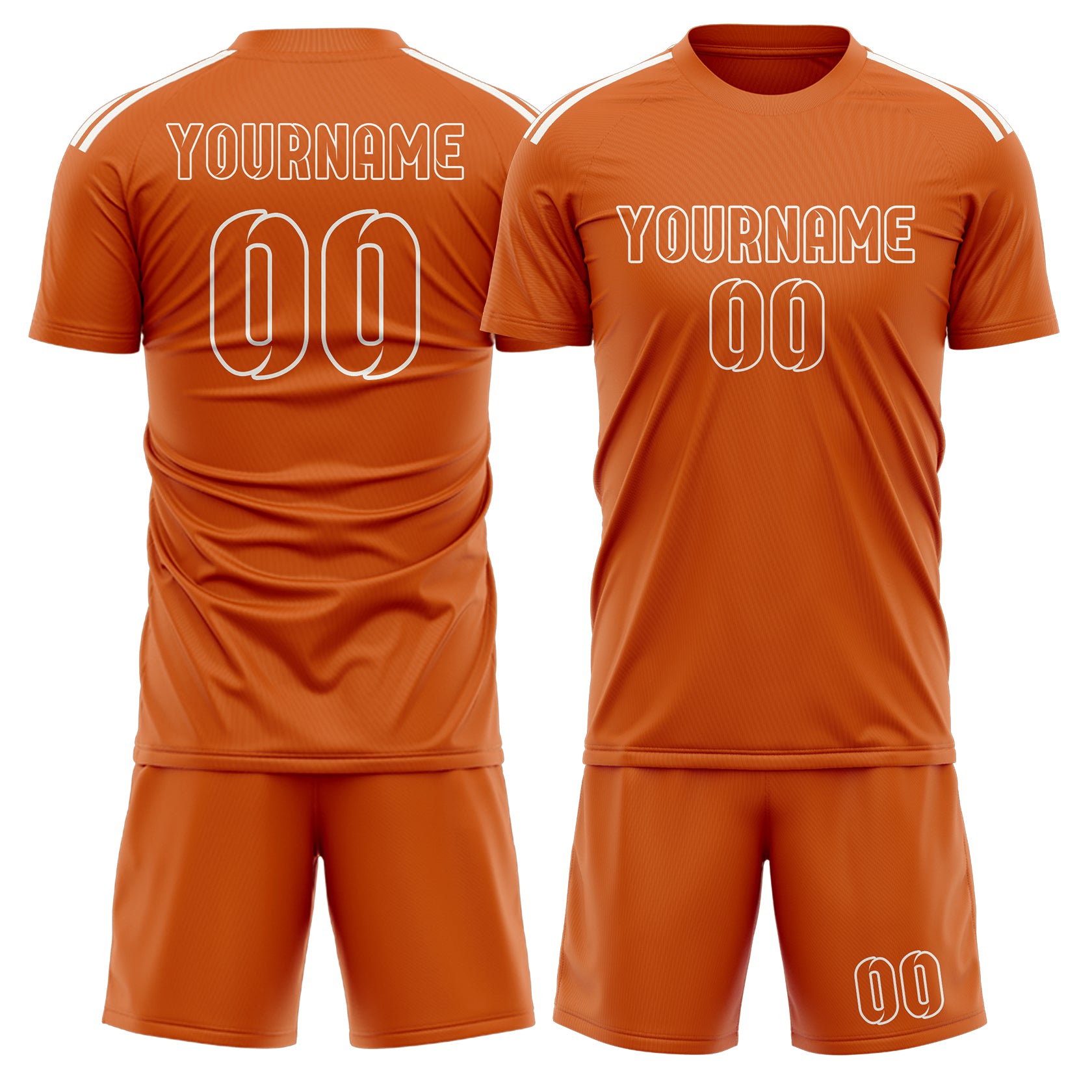 Custom Orange Orange Soccer Set