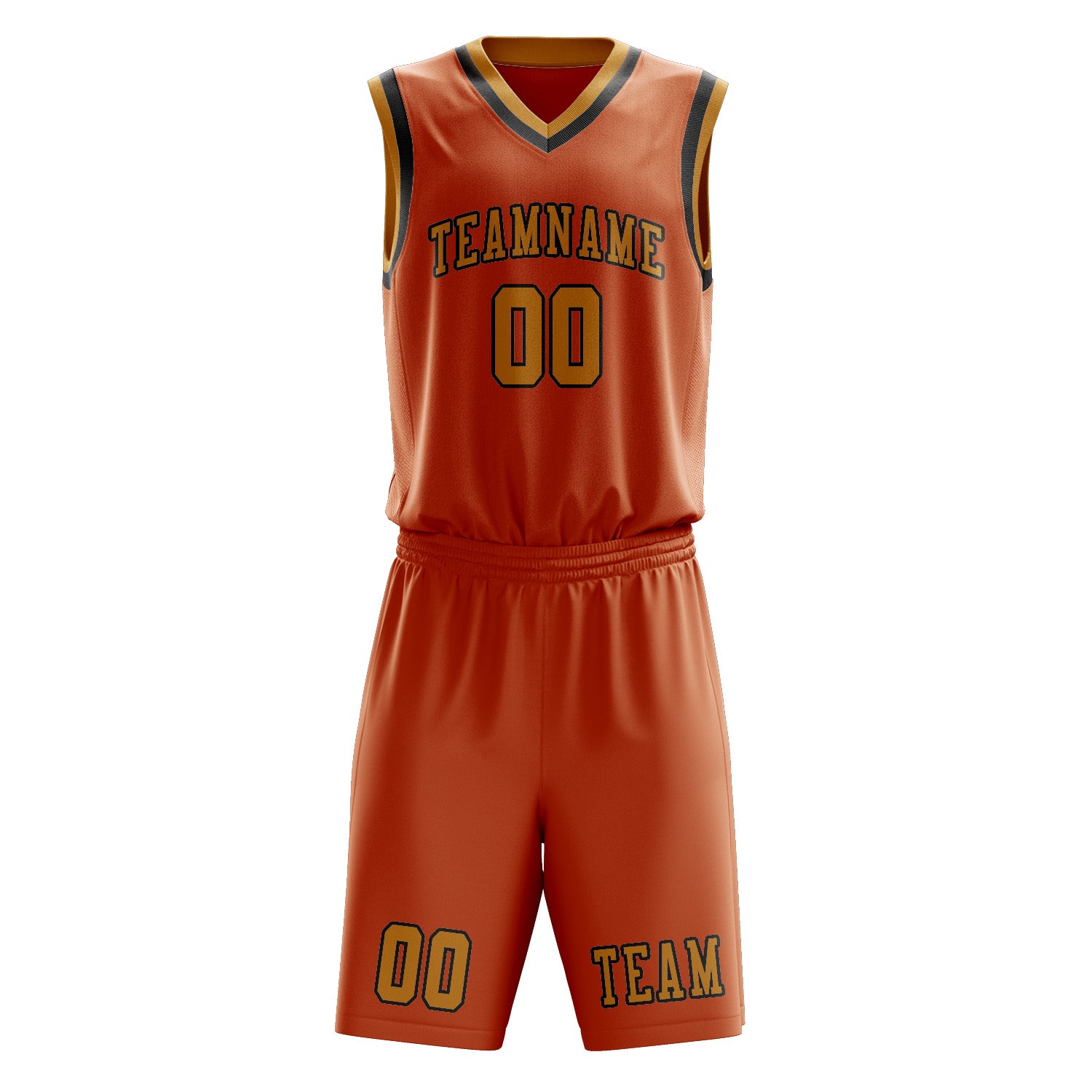 Custom Orange Yellow Basketball Set