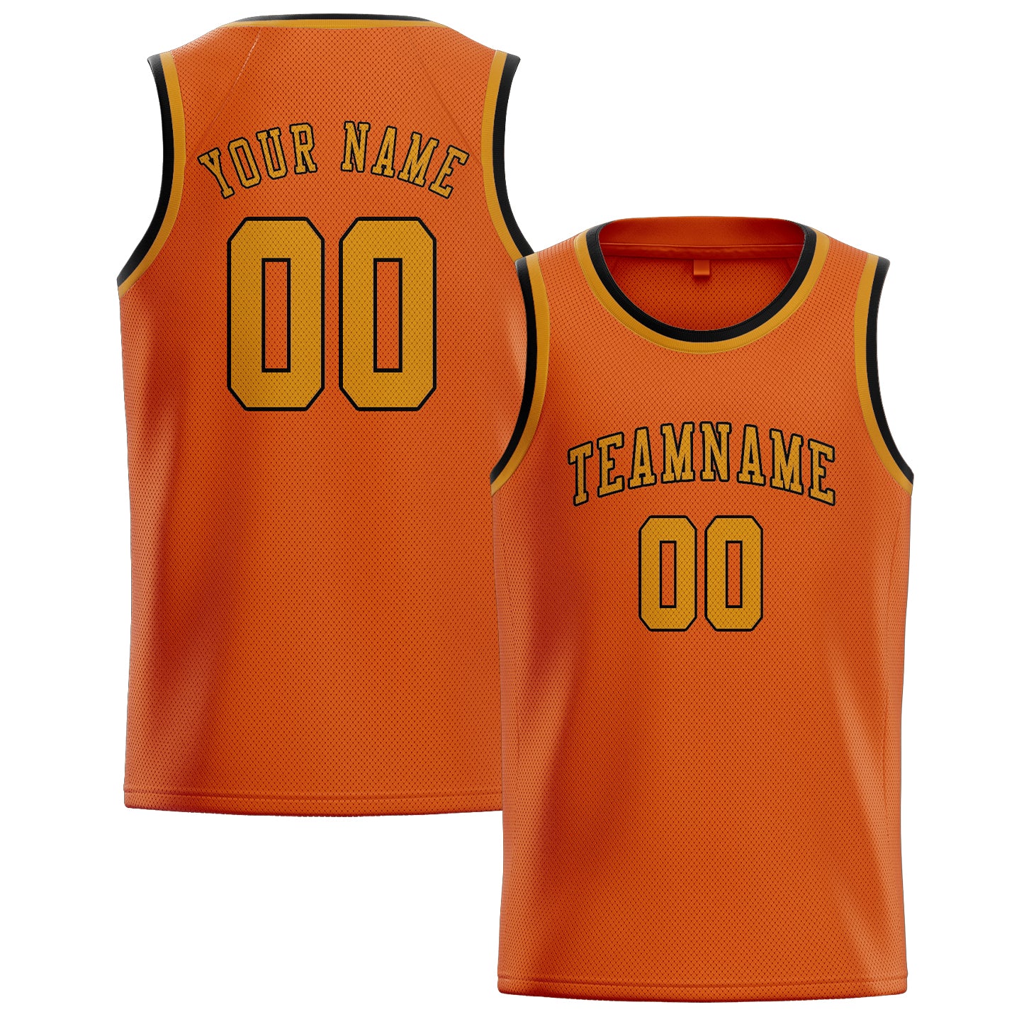 Custom Orange Yellow Basketball Jersey