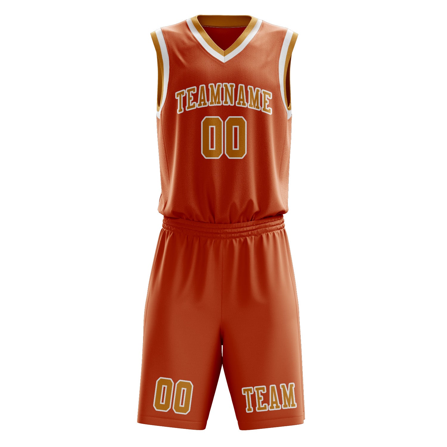 Custom Orange Yellow Basketball Set