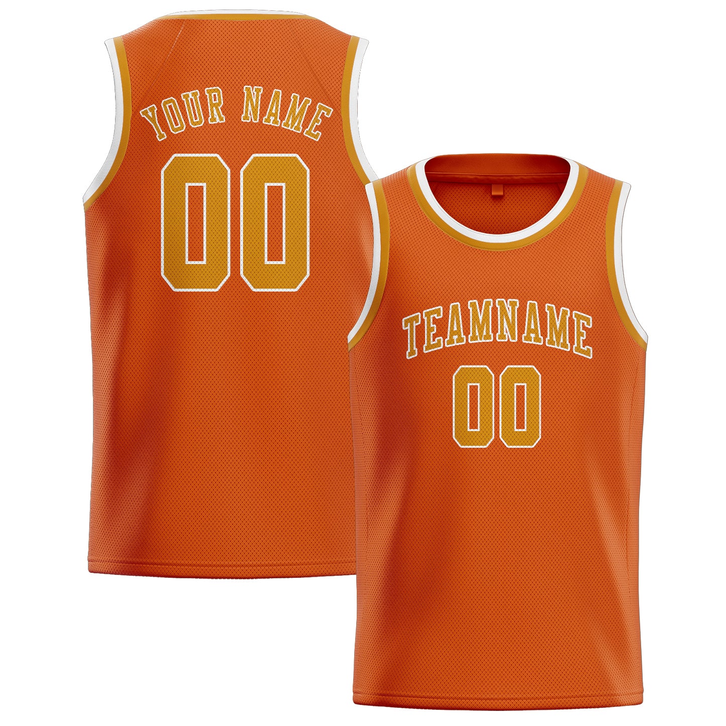 Custom Orange Yellow Basketball Jersey