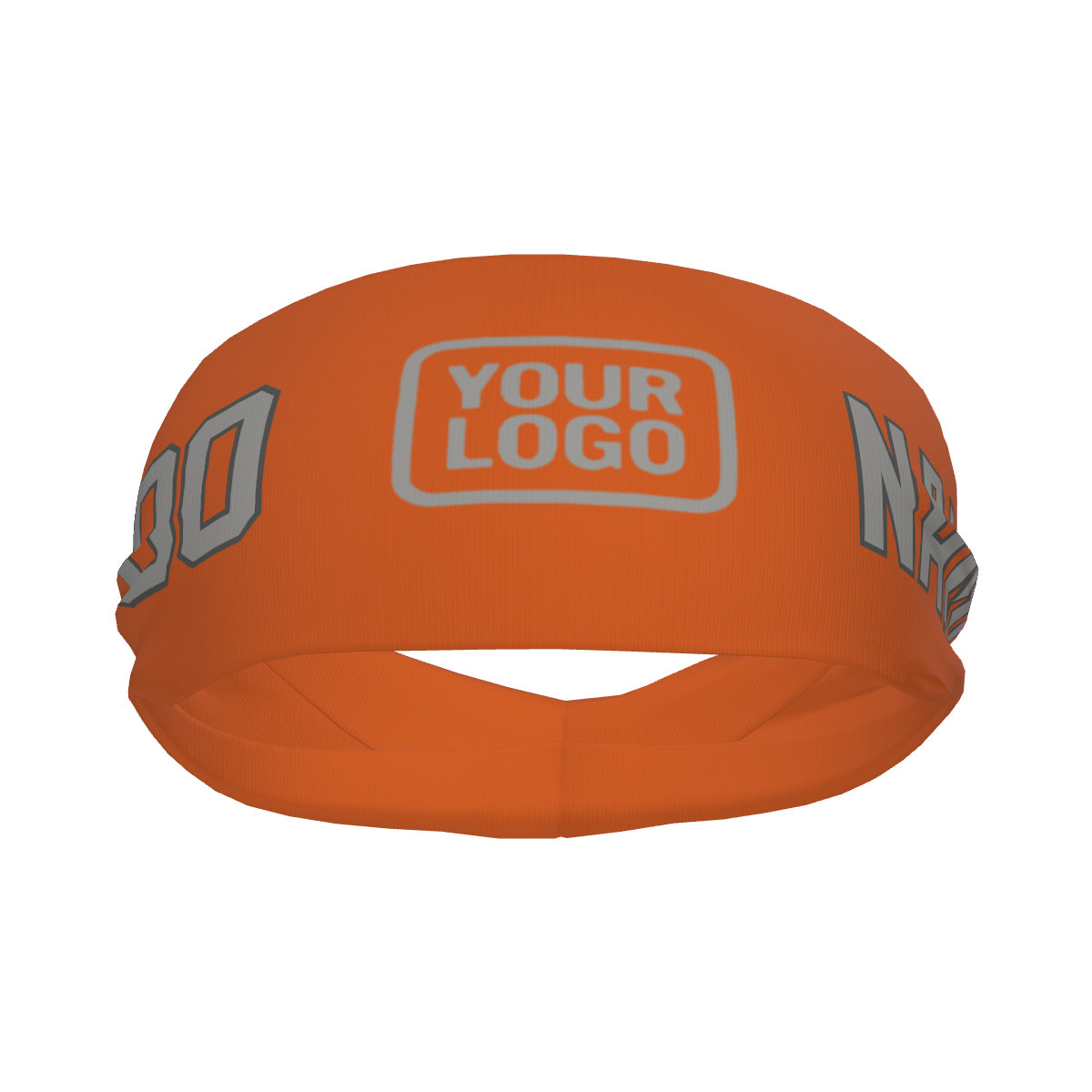 Custom Orange Gray Sports headband