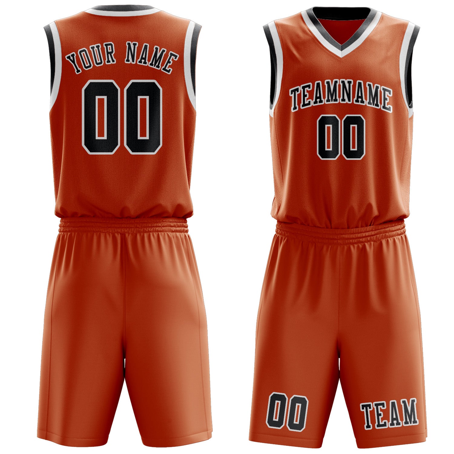 Custom Orange Dark Grey Basketball Set