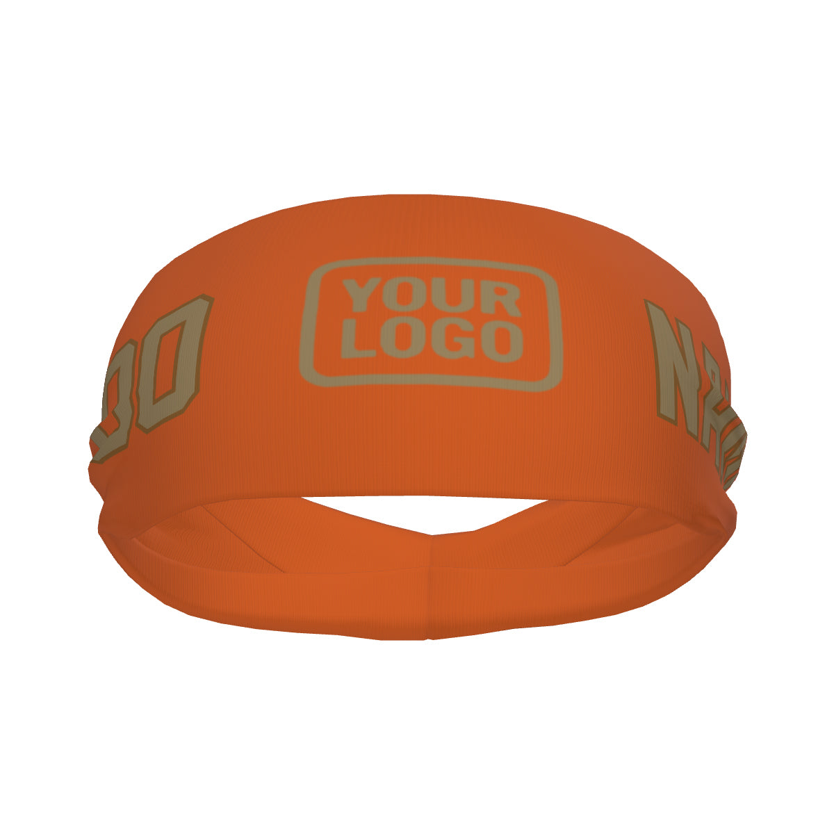 Custom Orange Light Khaki Sports headband