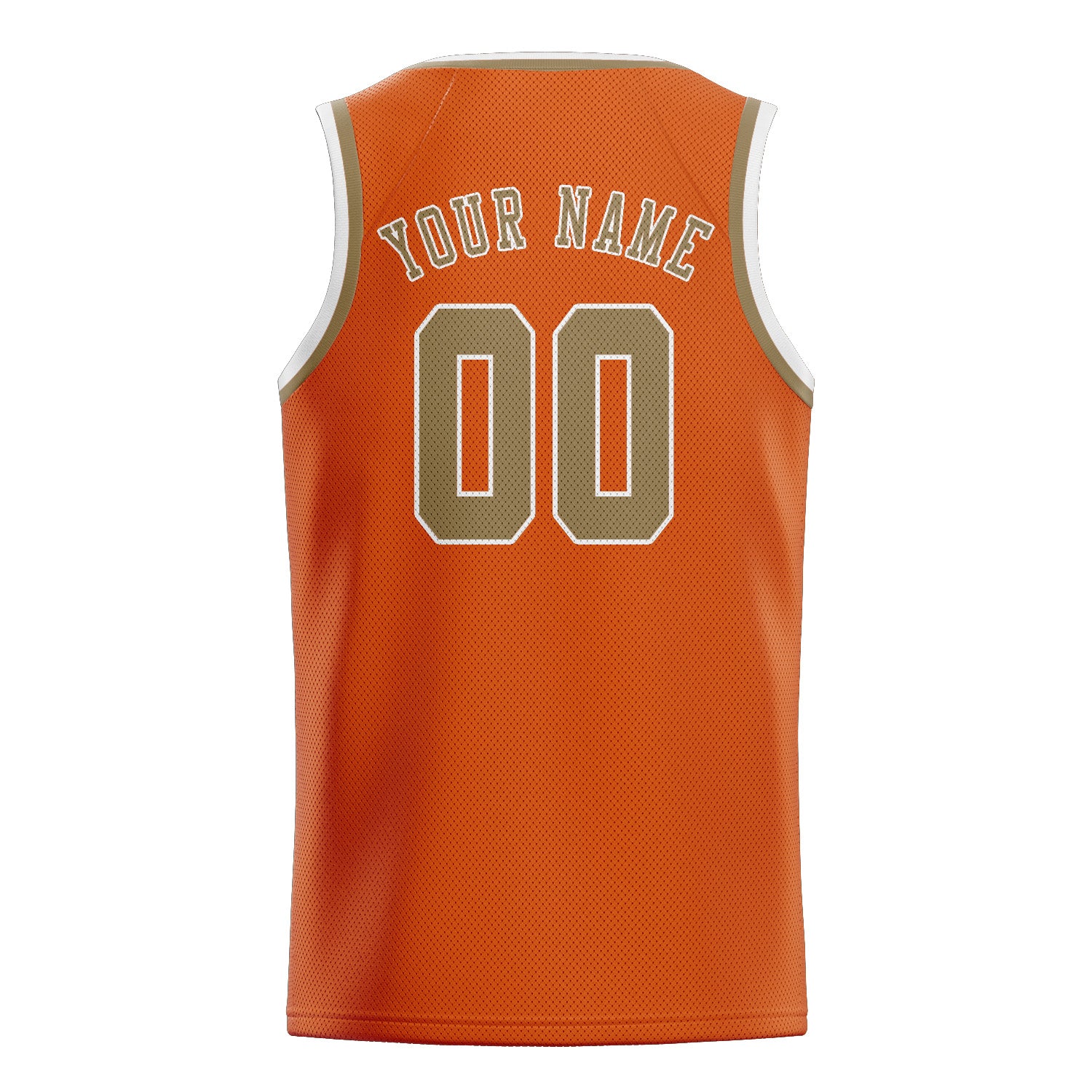 Custom Orange Light Khaki Basketball Jersey