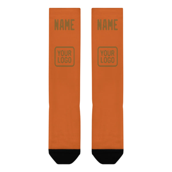 Custom Orange Khaki Knee-High Sock