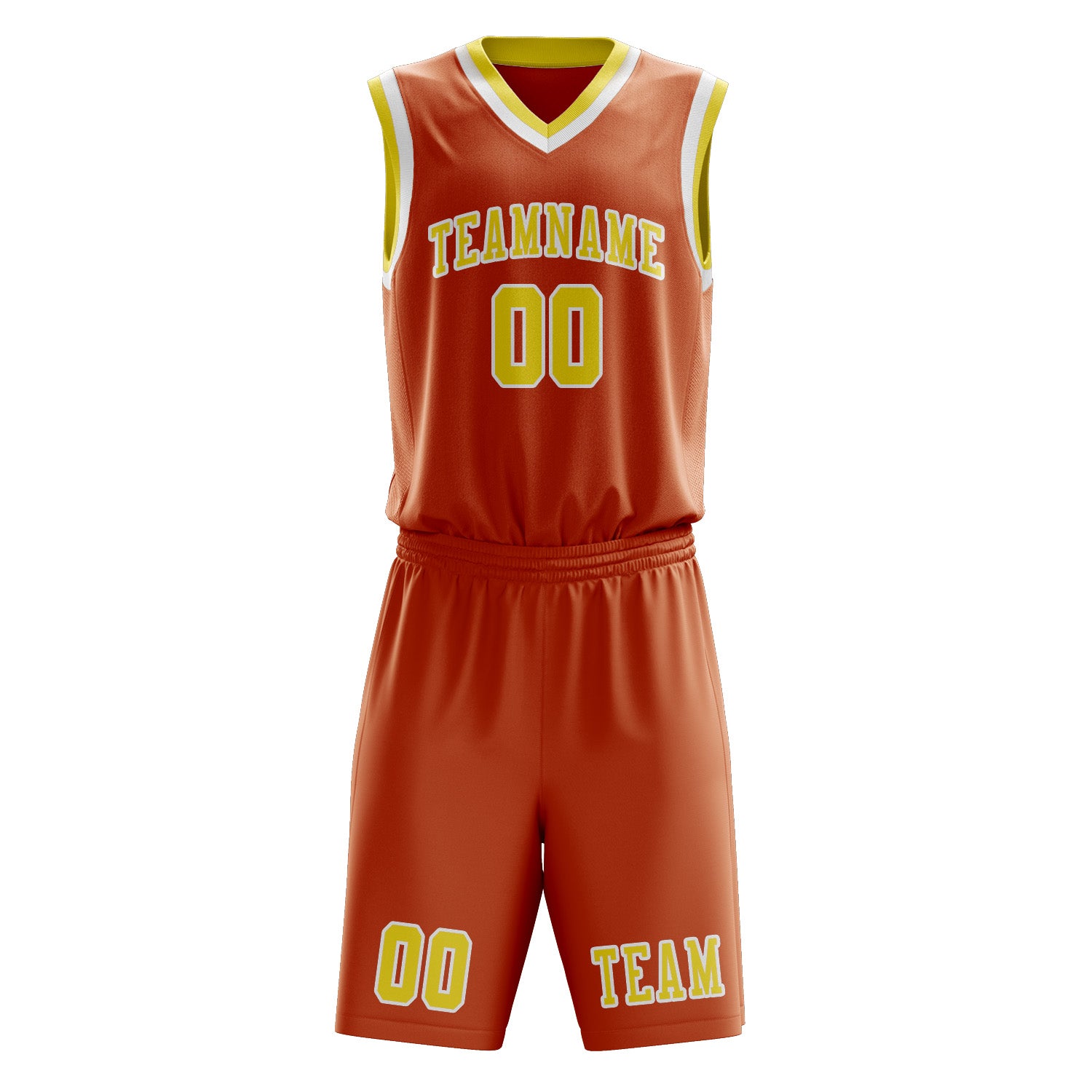 Custom Orange Light Yellow Basketball Set