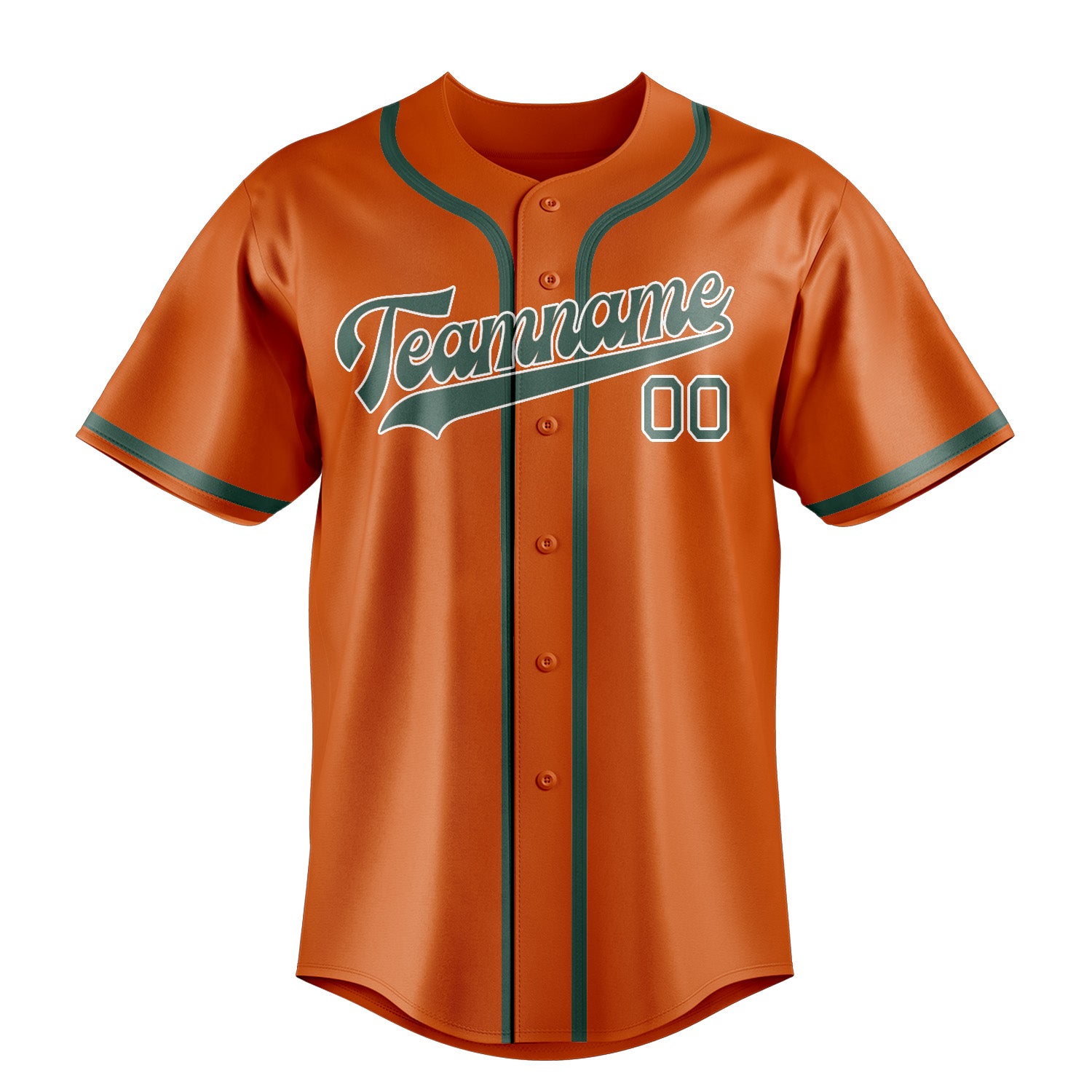 Custom Orange Blue Green Baseball Jersey