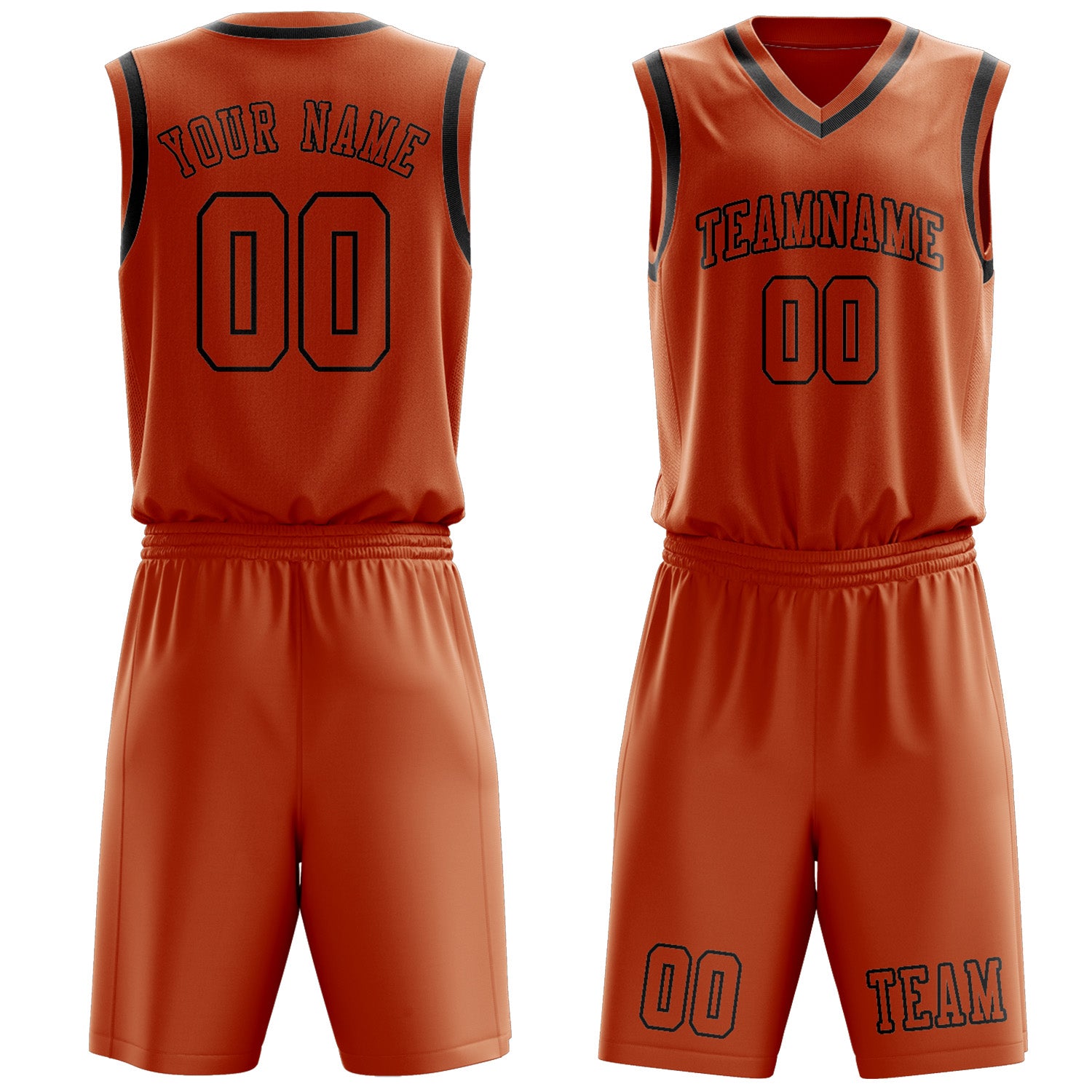 Custom Orange Orange Basketball Set