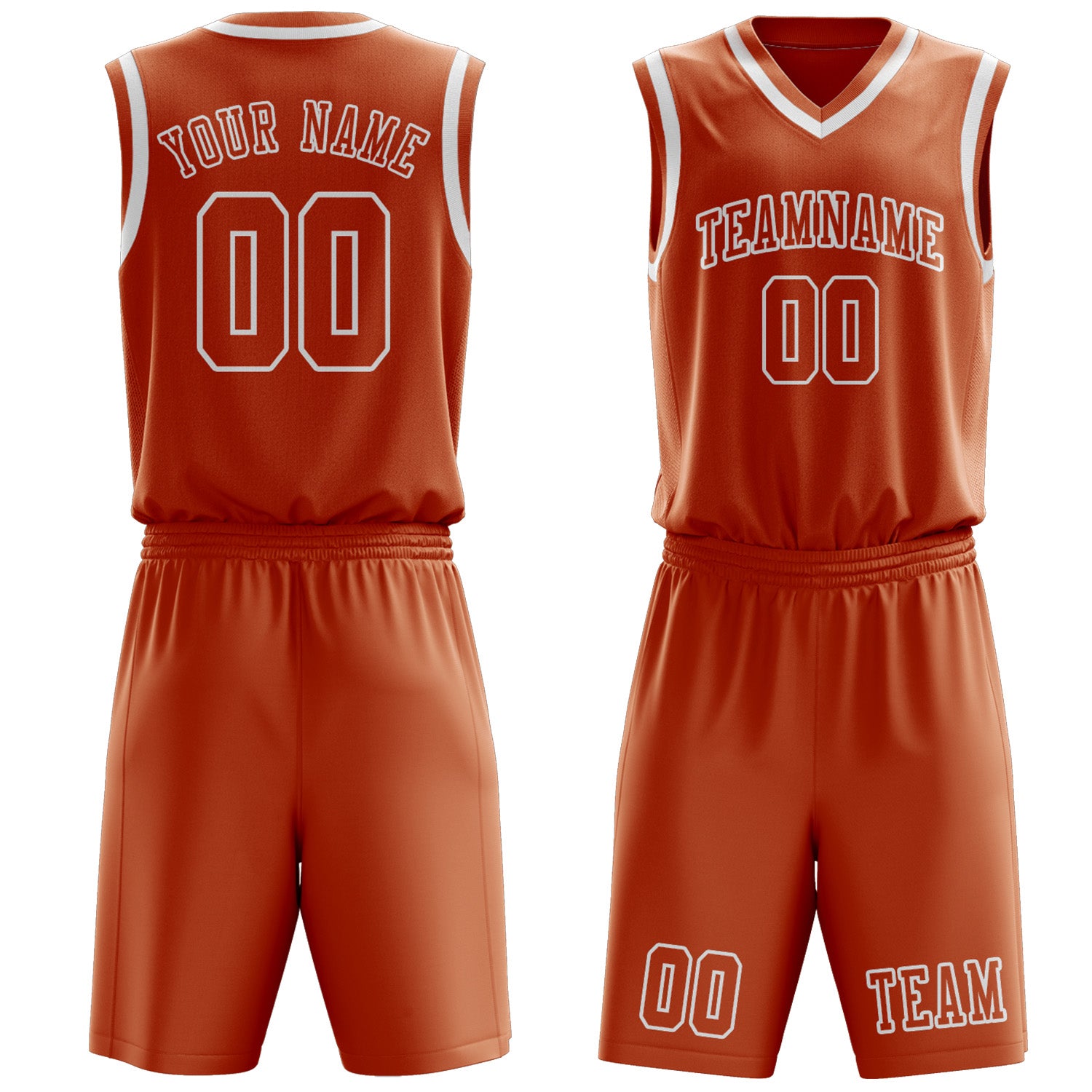 Custom Orange Orange Basketball Set