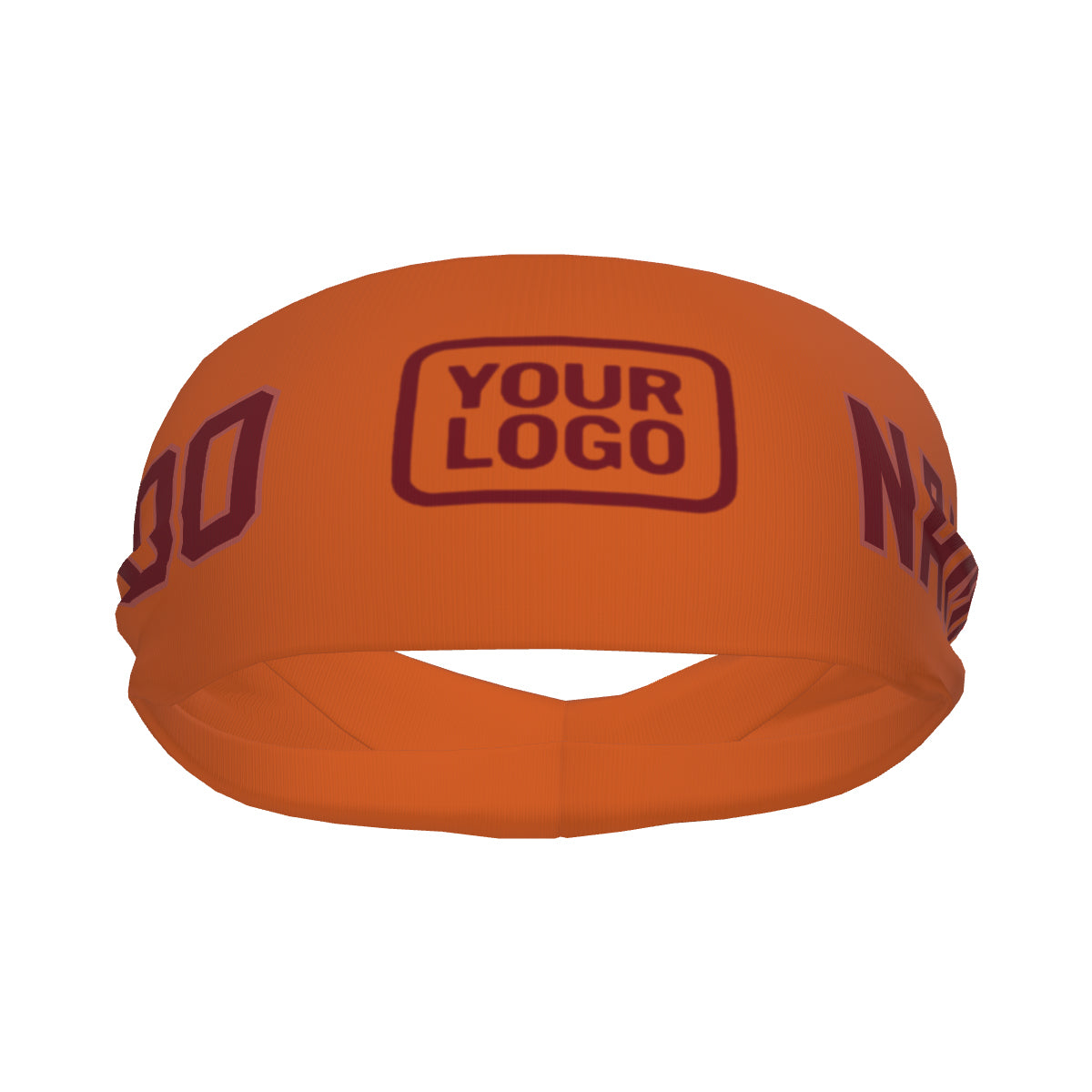 Custom Orange Crimson Red Sports headband