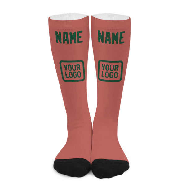 Custom Copper Rose Green Knee-High Sock