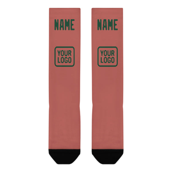 Custom Copper Rose Green Knee-High Sock