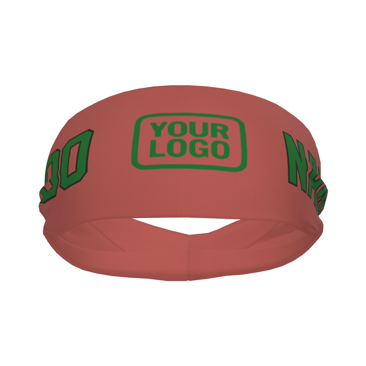 Custom Copper Rose Emerald Green Sports headband