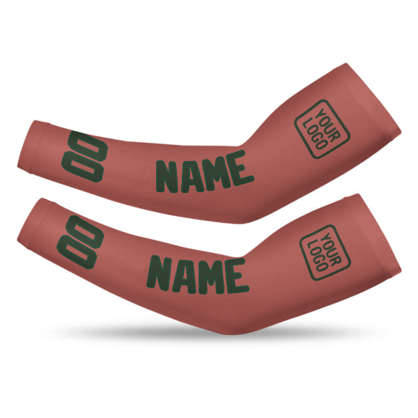 Custom Copper Rose Dark Green Arm Sleeve