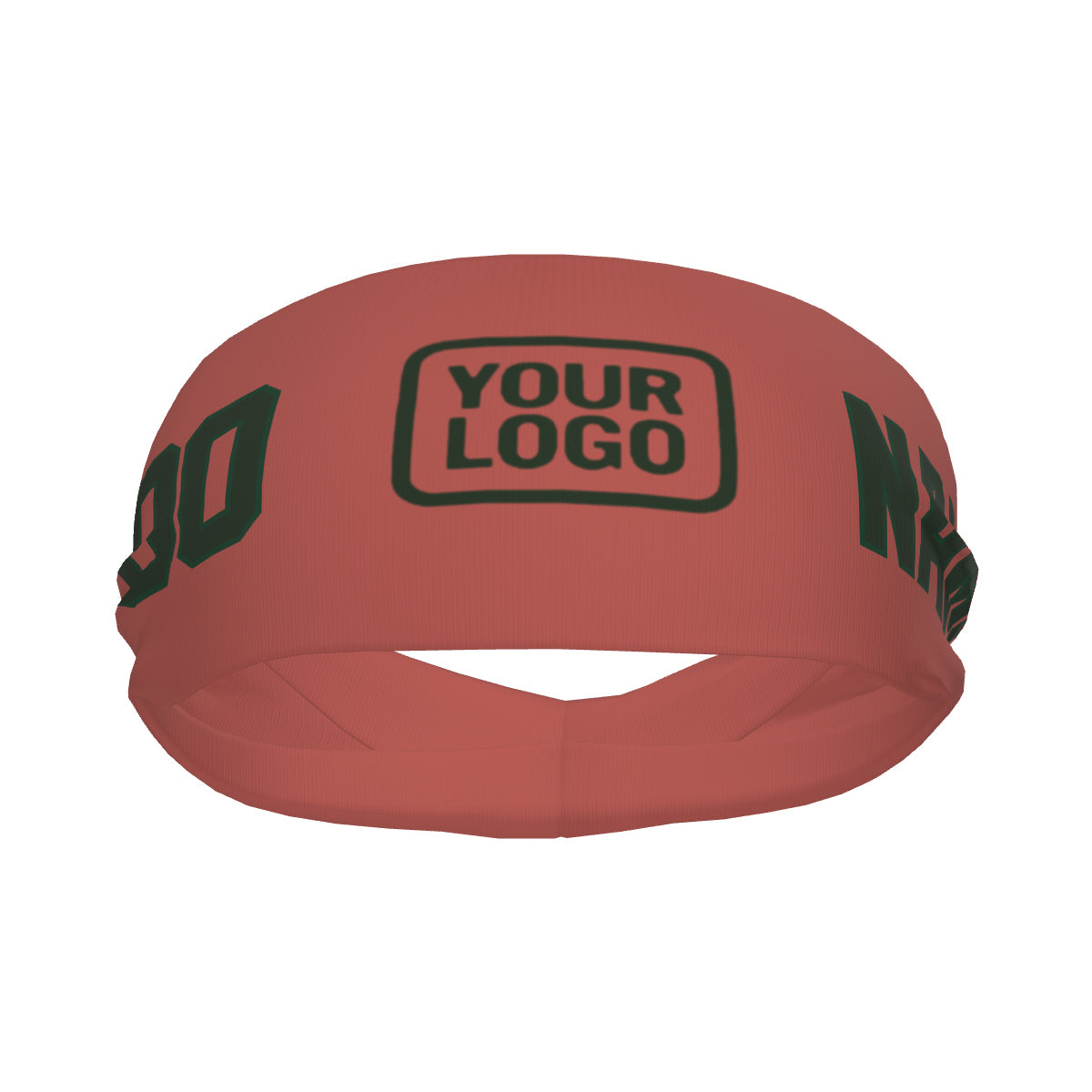 Custom Copper Rose Dark Green Sports headband