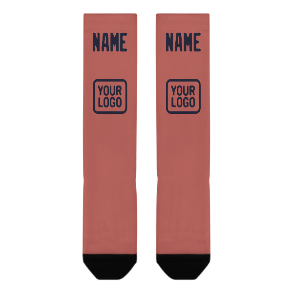 Custom Copper Rose Navy Knee-High Sock