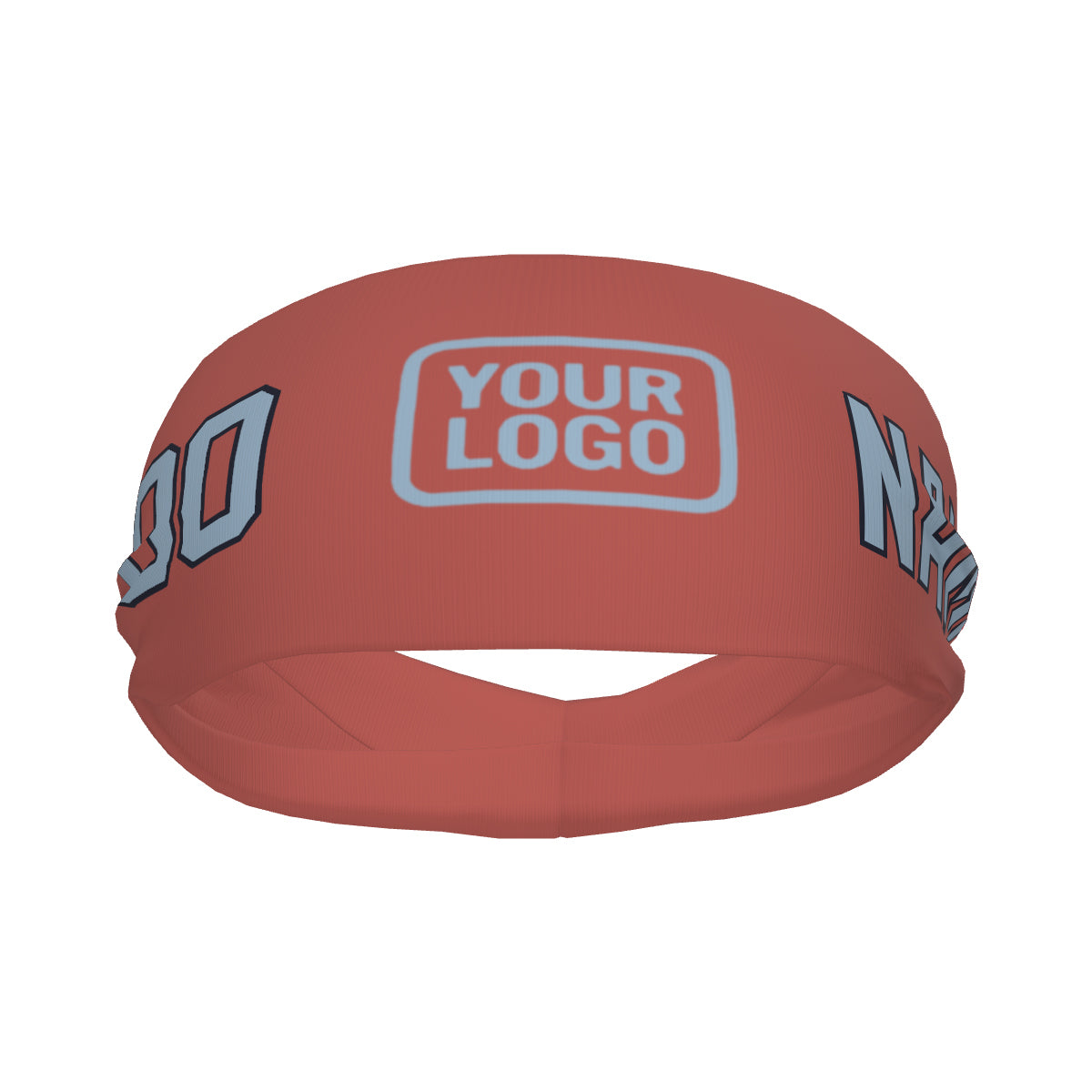 Custom Copper Rose Light Blue Sports headband