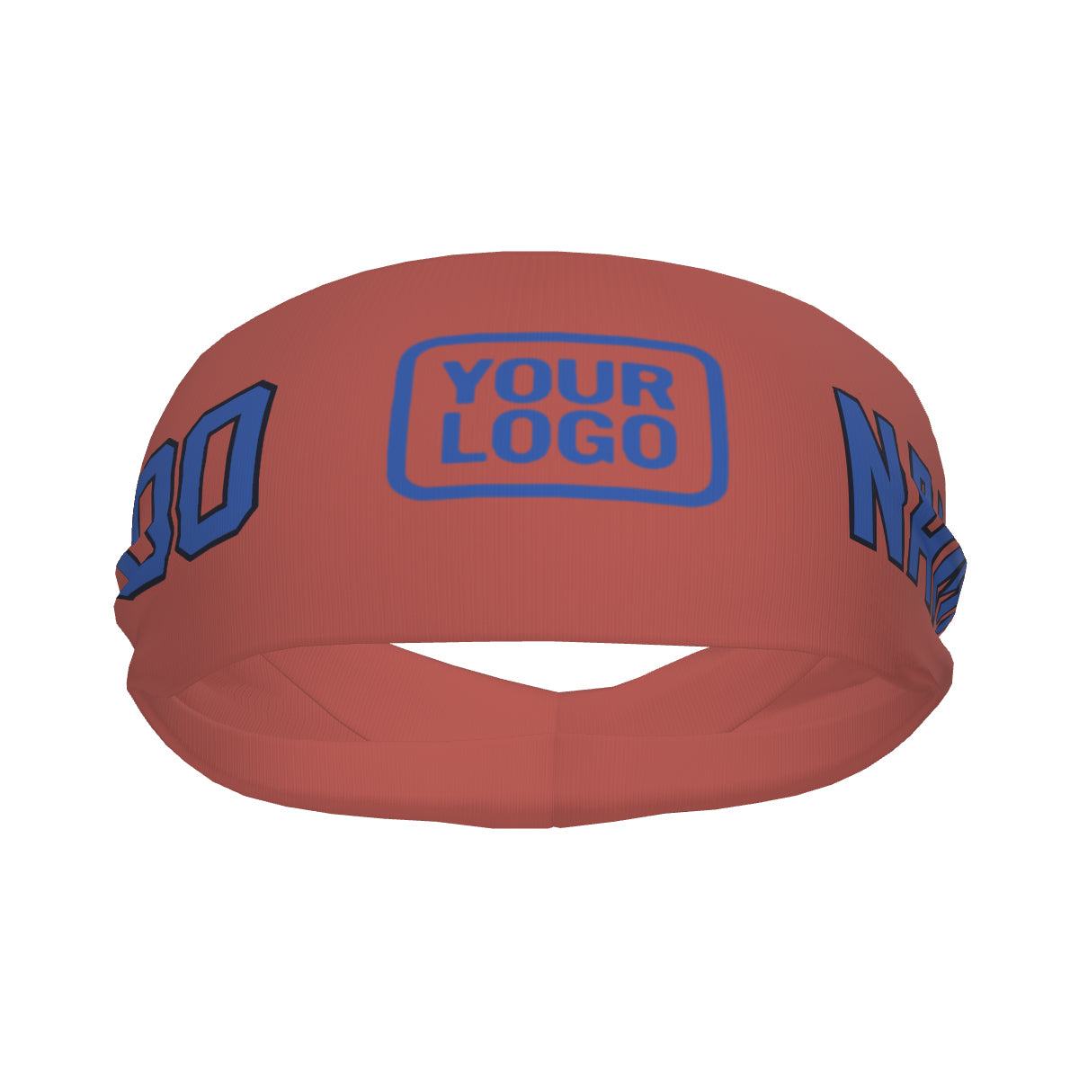 Custom Copper Rose Sky Blue Sports headband