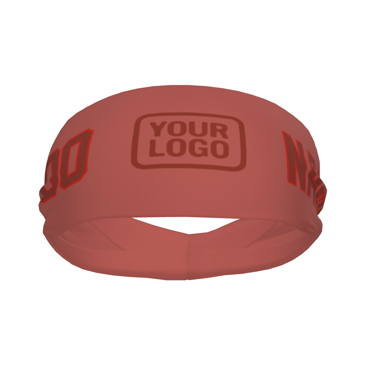 Custom Copper Rose Coral Red Sports headband