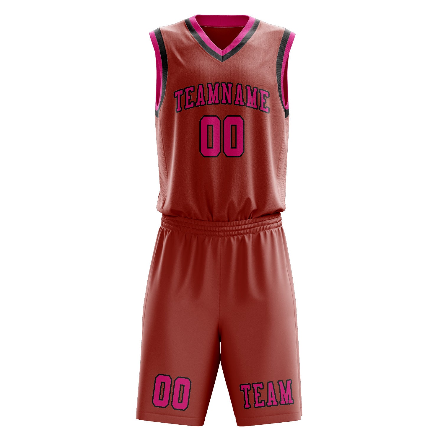 Custom Copper Rose Pink Basketball Set