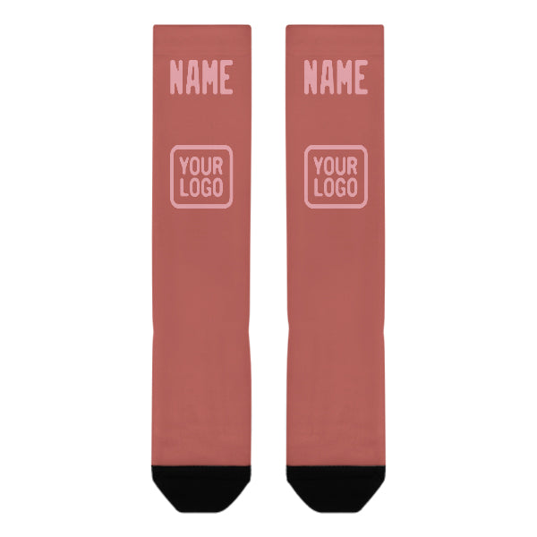 Custom Copper Rose Light Pink Knee-High Sock