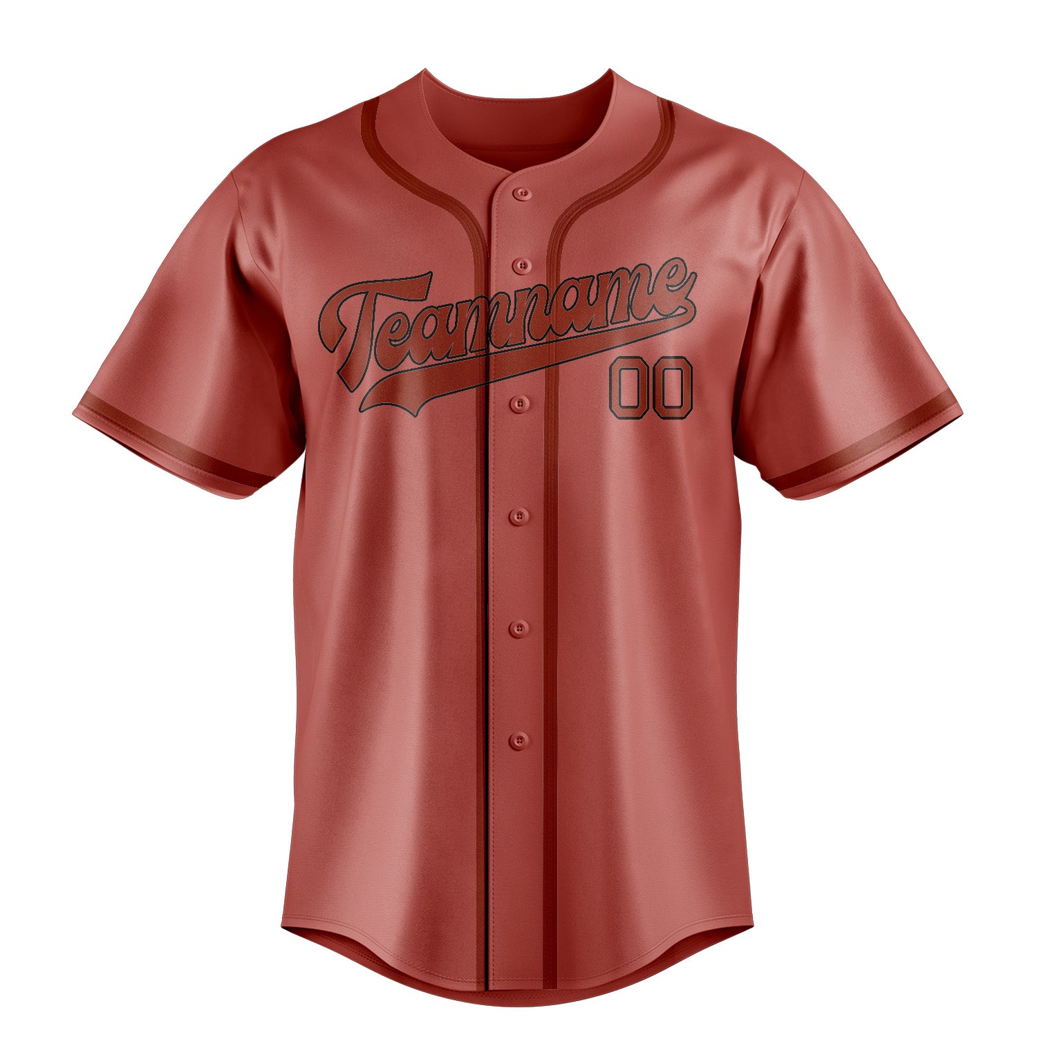 Custom Copper Rose Coral Red Baseball Jersey