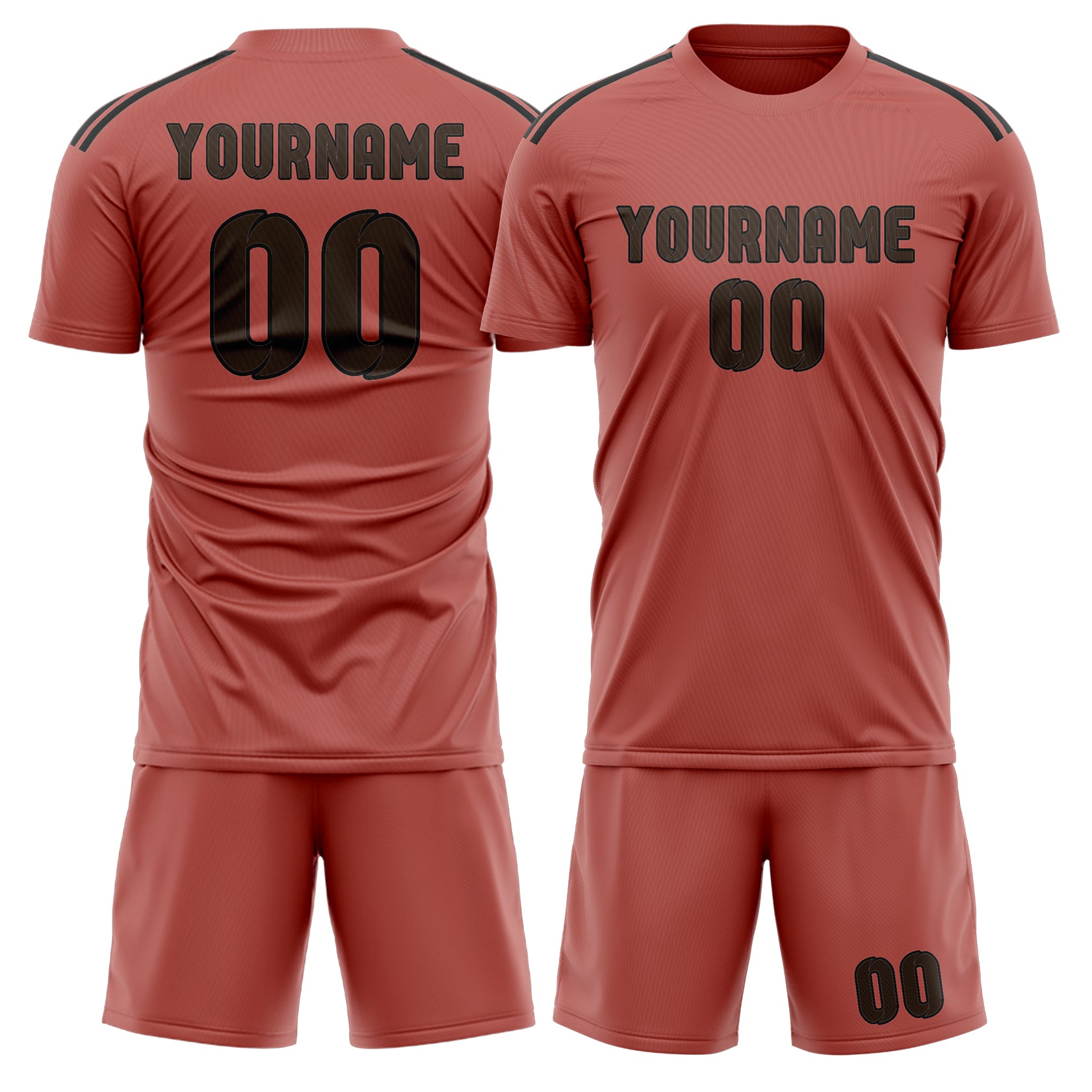 Custom Copper Rose Brown Soccer Set