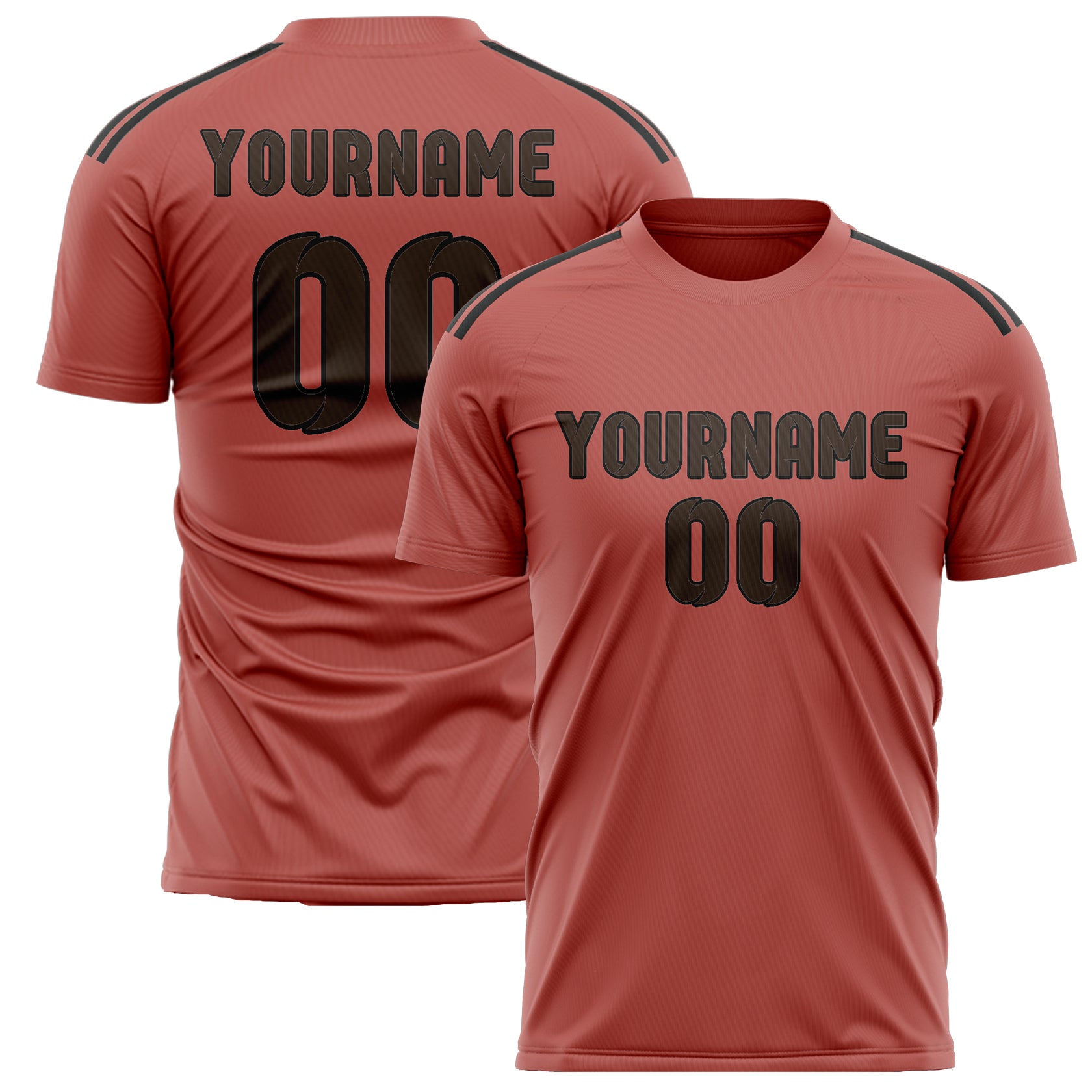 Custom Copper Rose Brown Soccer Jersey