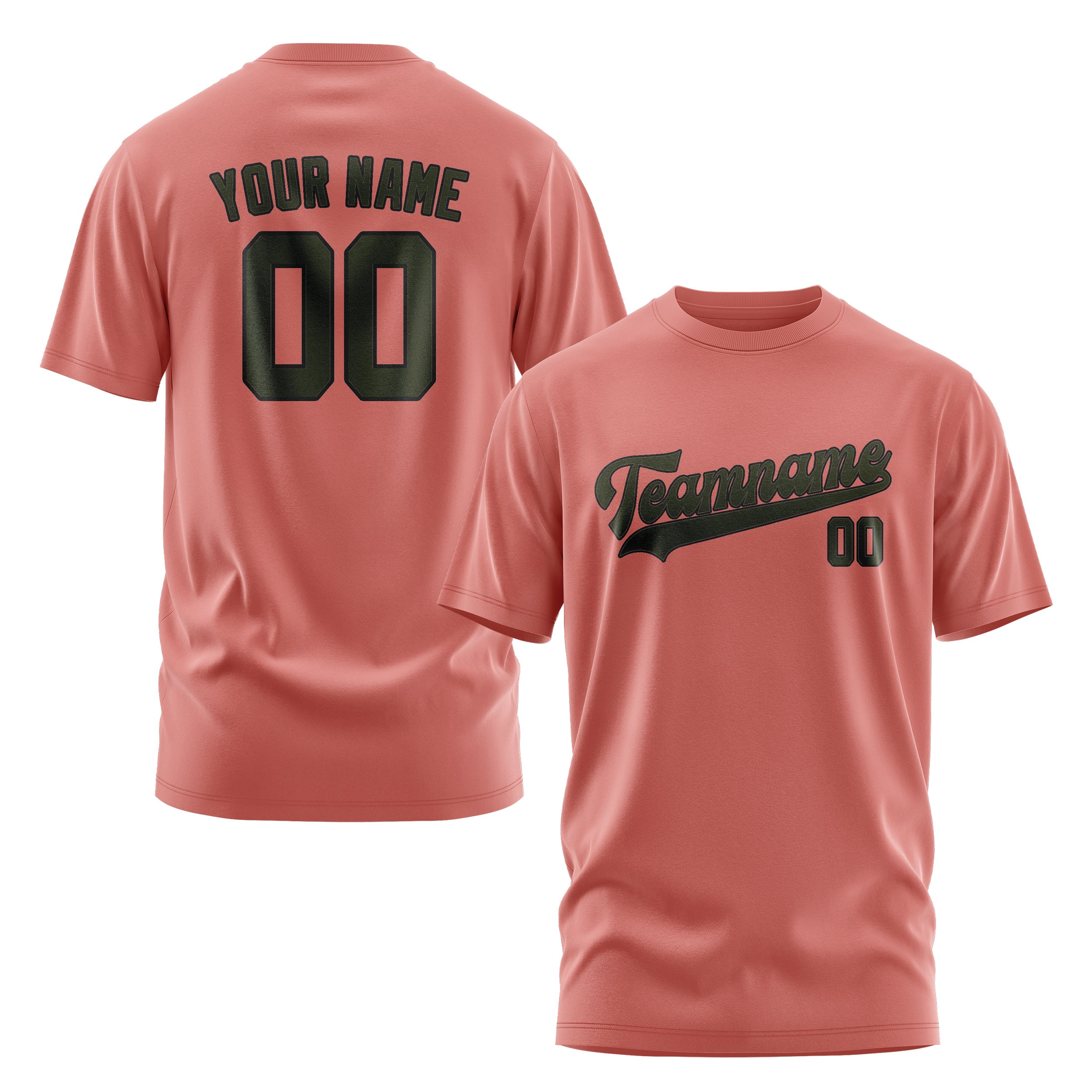 Custom Copper Rose Olive T-Shirt