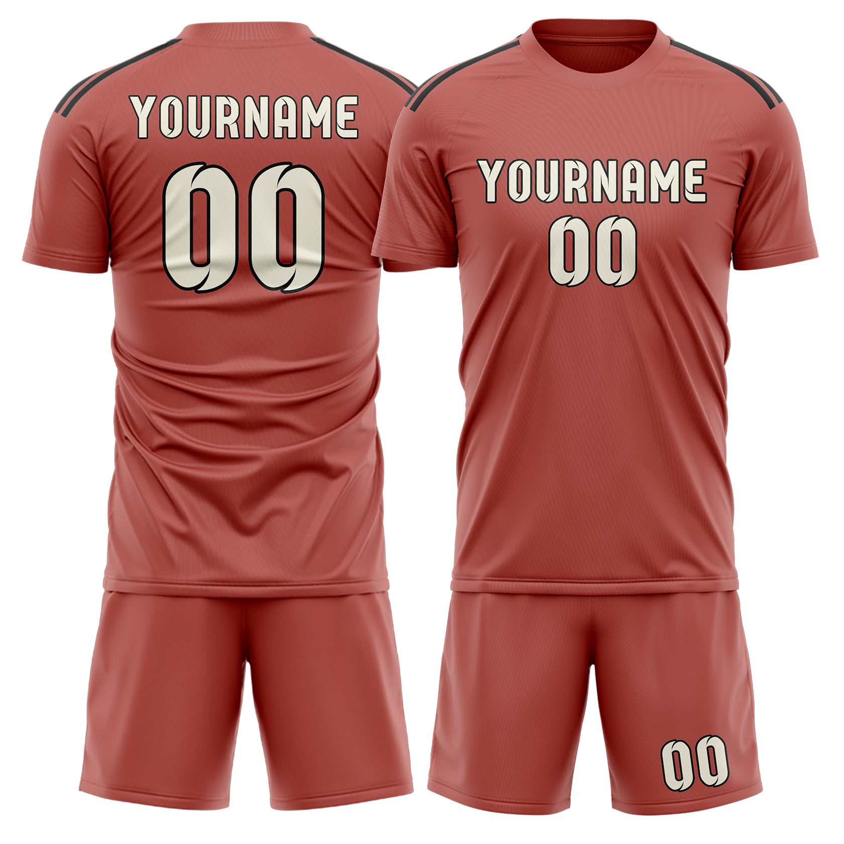 Custom Copper Rose Cream Soccer Set