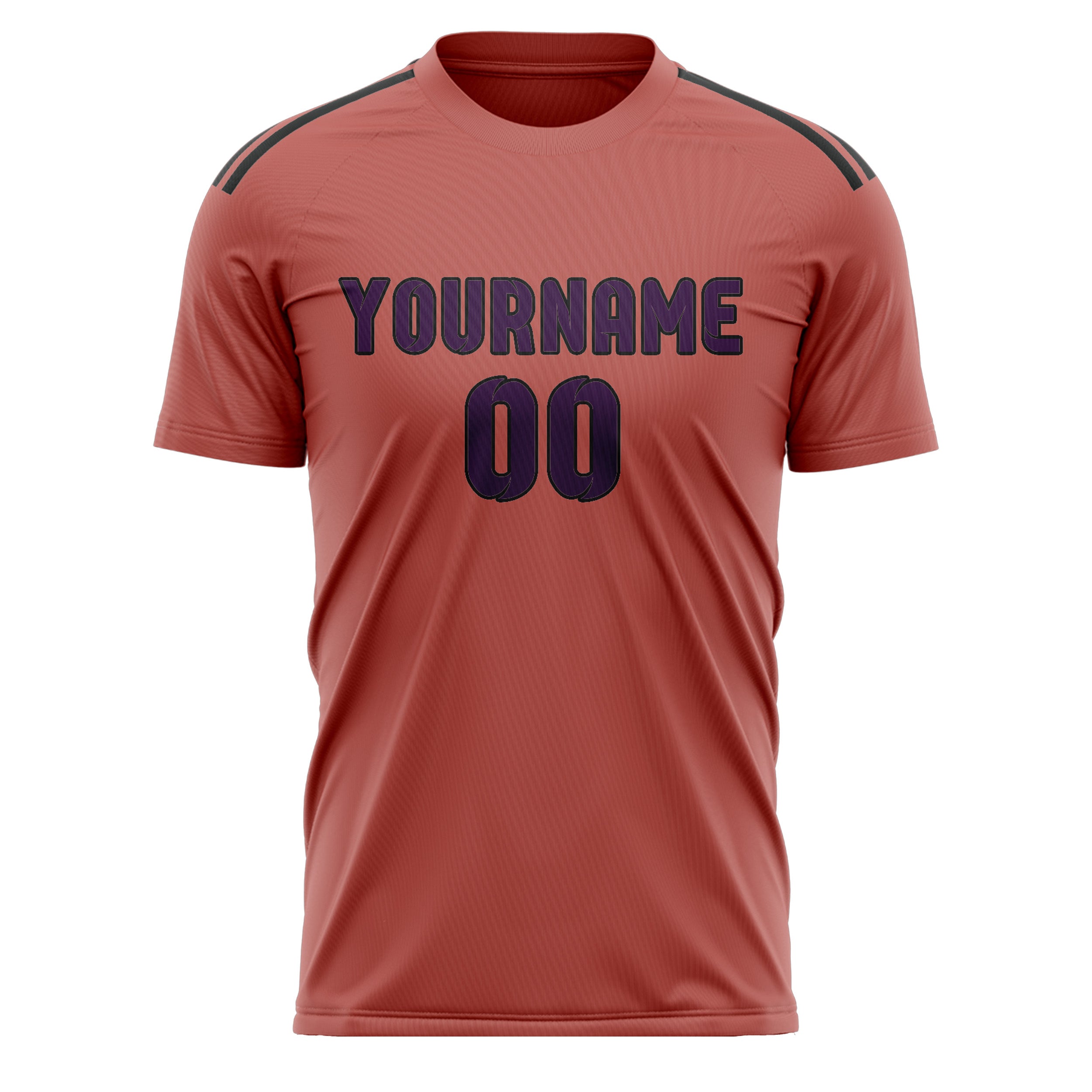 Custom Copper Rose Purple Soccer Jersey