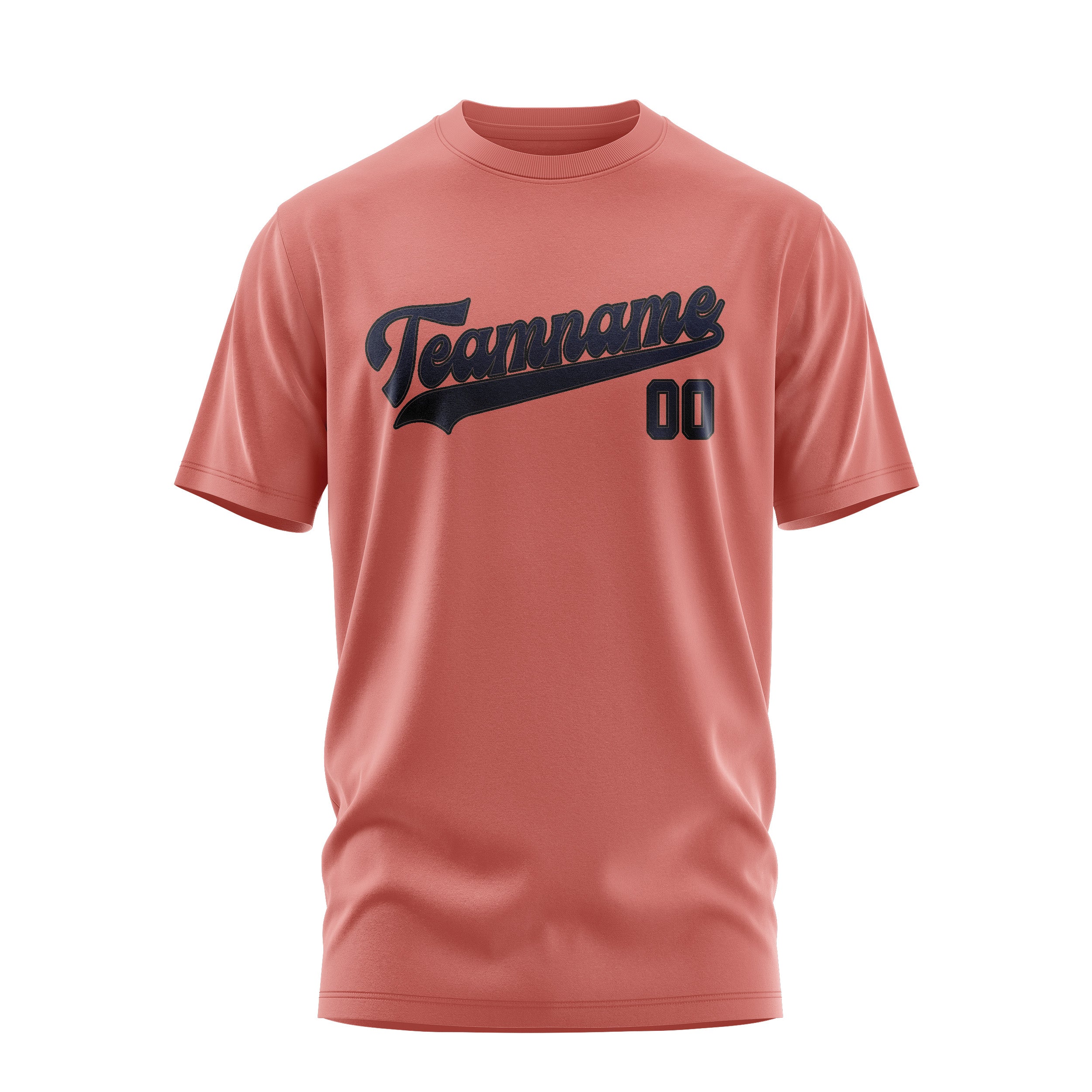 Custom Copper Rose Navy T-Shirt