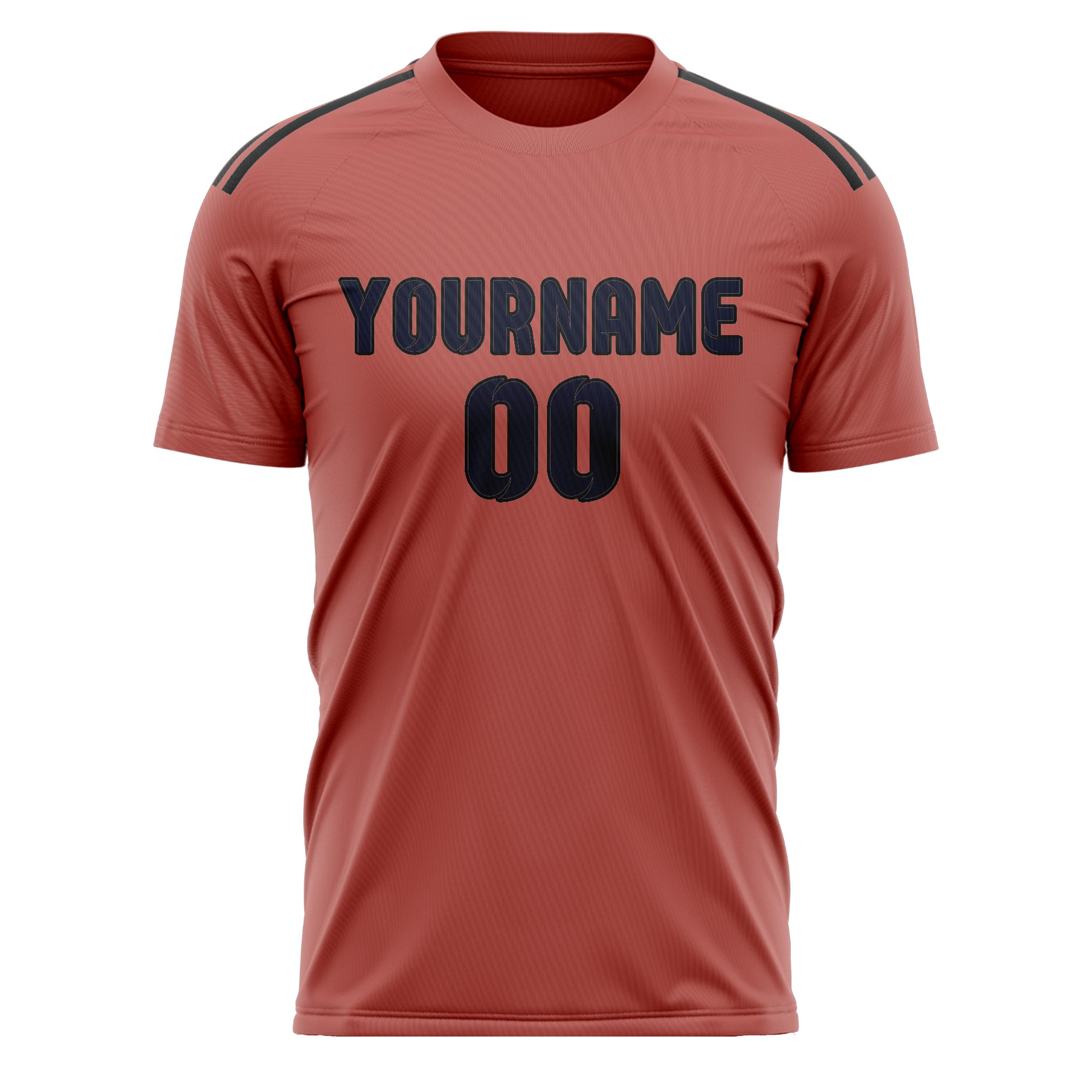Custom Copper Rose Navy Soccer Jersey